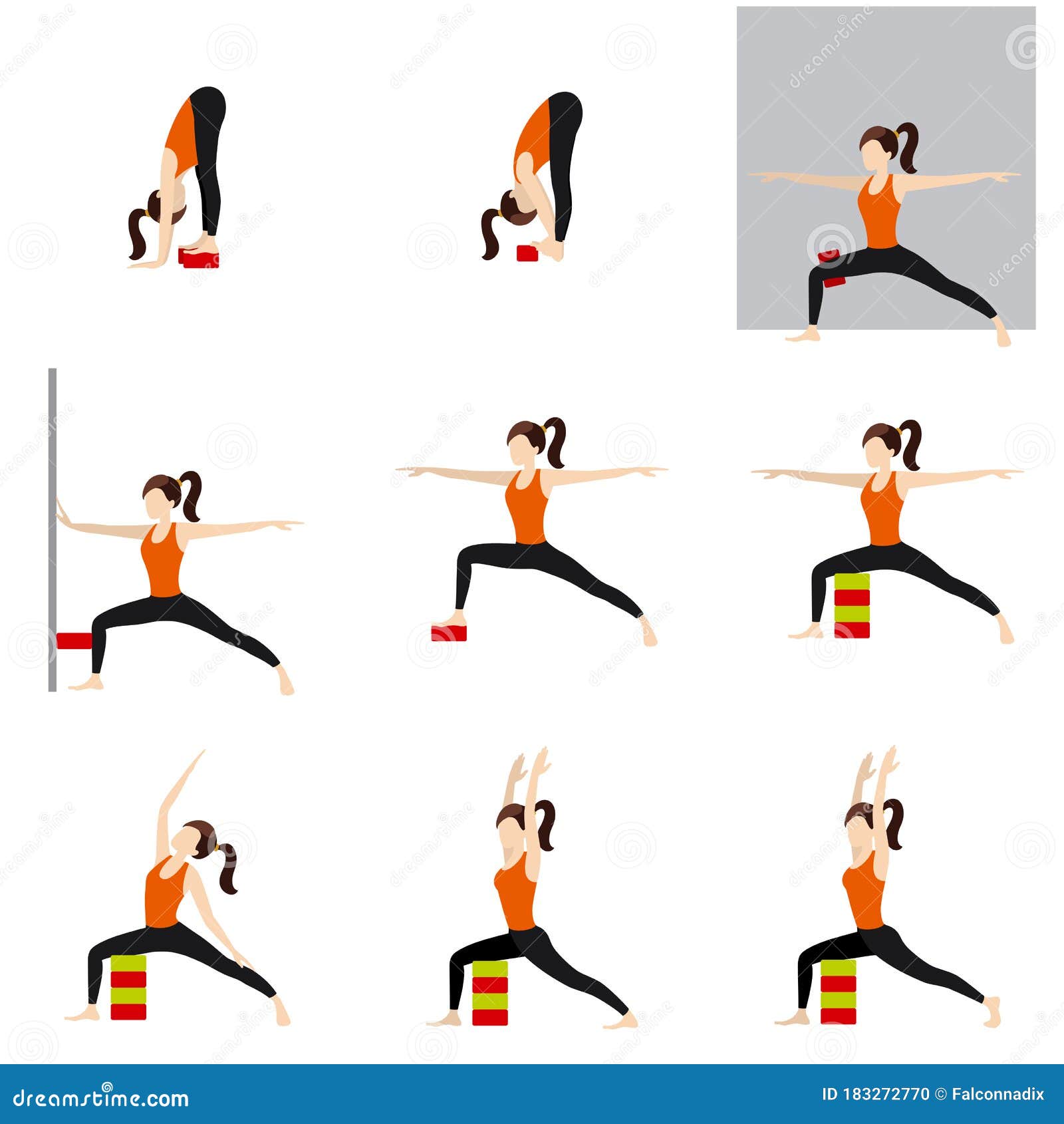 YOGA Standing Strong stock vector. Illustration of mental - 108115316