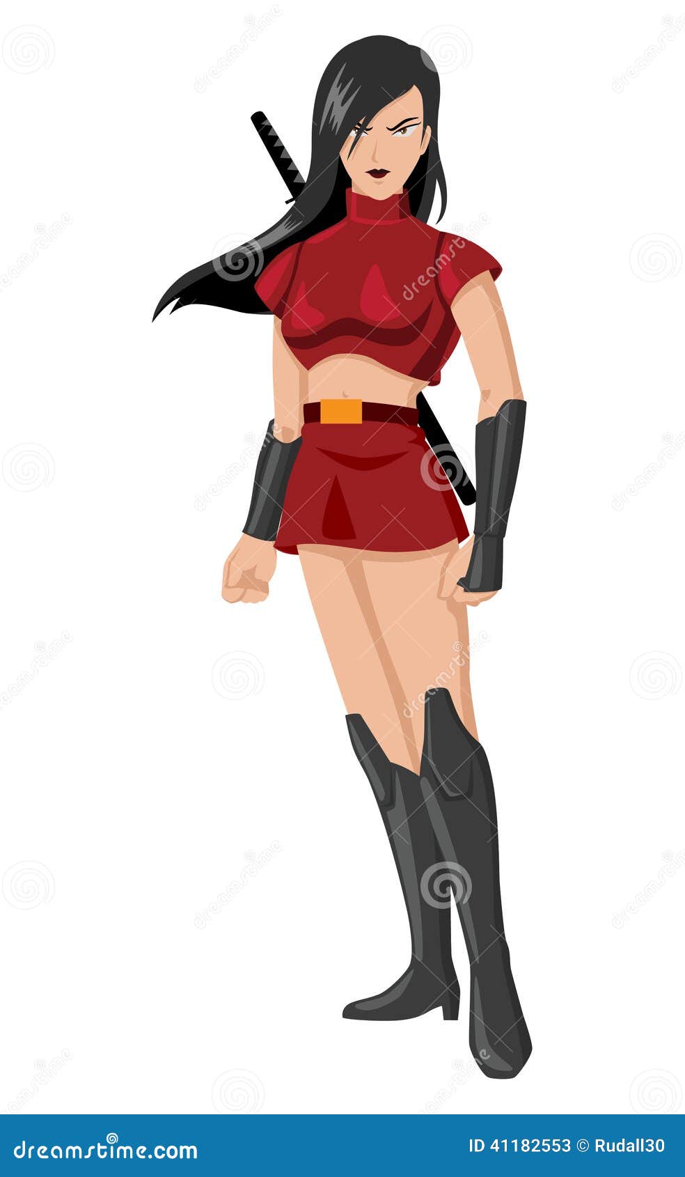 Warrior Girl Stock Vector - Image: 41182553