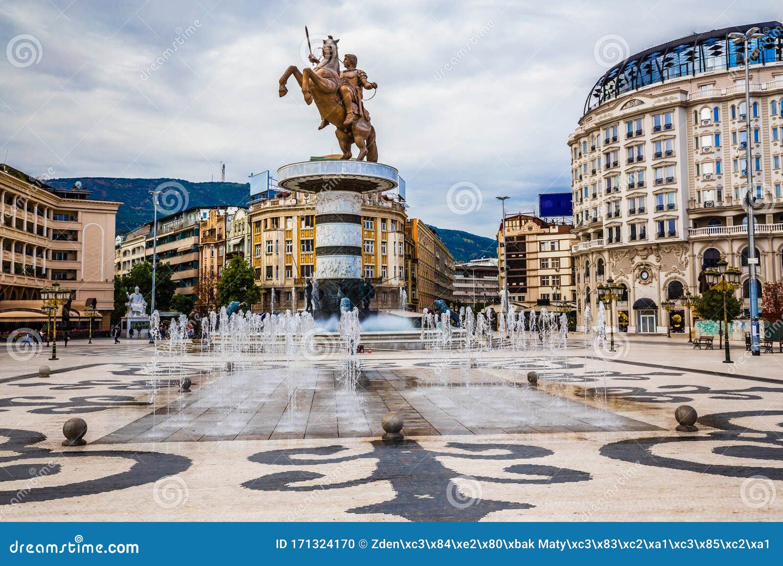 Warrior on a Horse Statue Skopje, North Macedonia Editorial Image