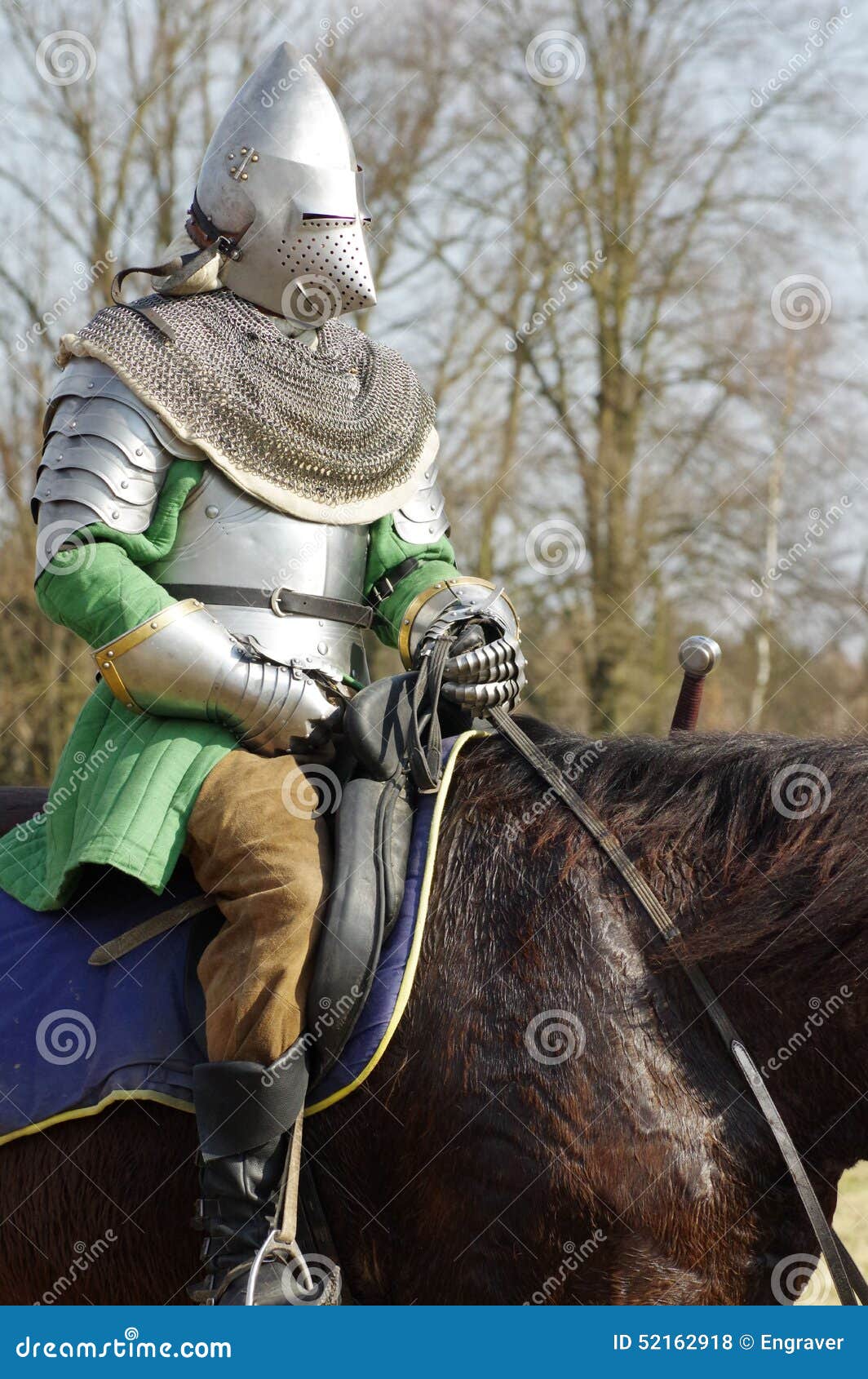 Warrior on Horseback Medieval Armor Stock Photo Image of objects