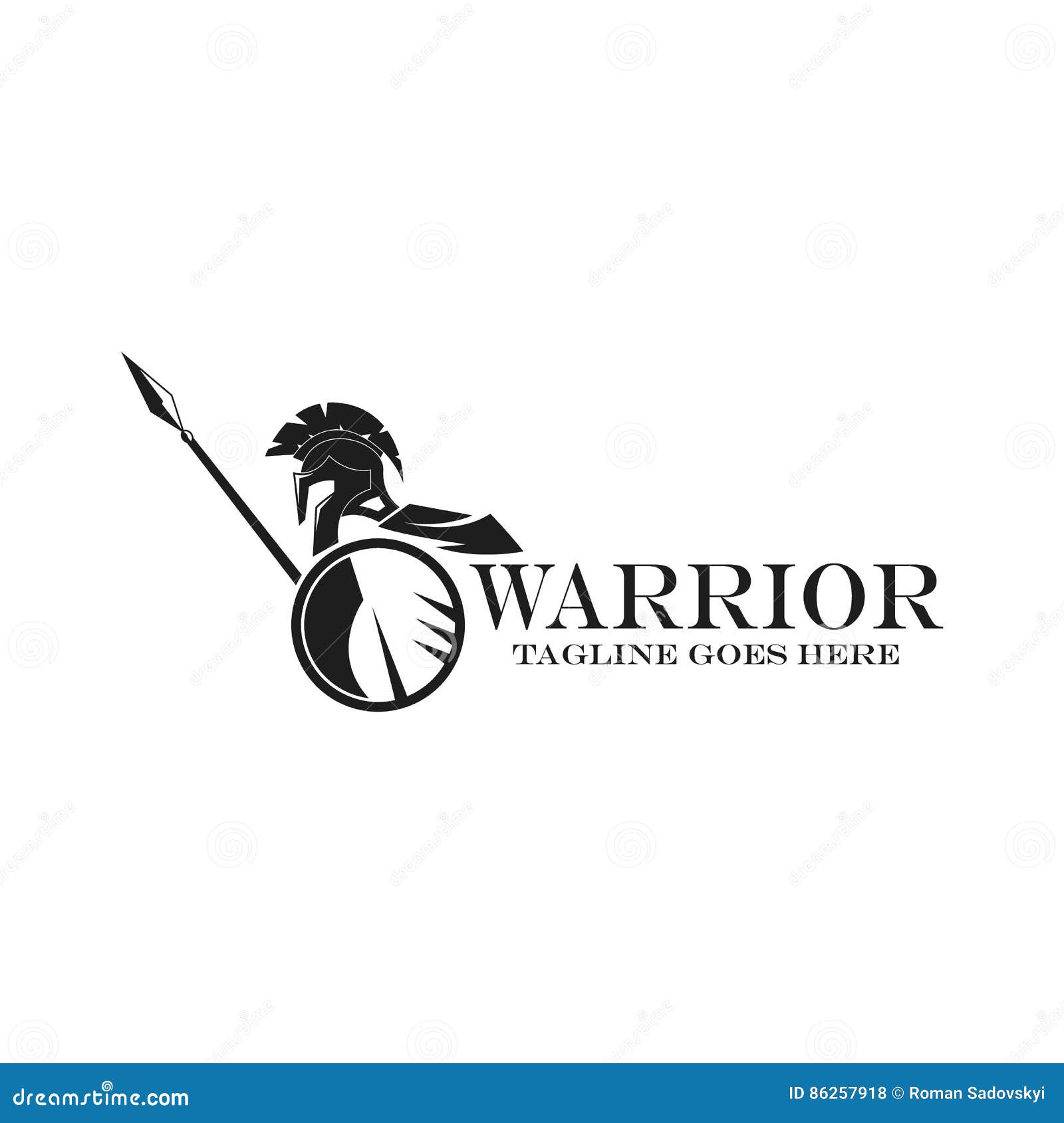 Warrior logotype stock vector. Illustration of company - 86257918