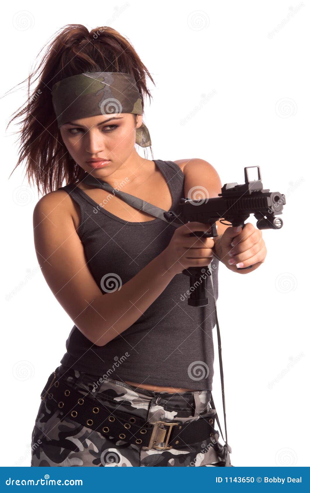 Warrior Woman stock photo. Image of spanish, machine, weapon 1143650