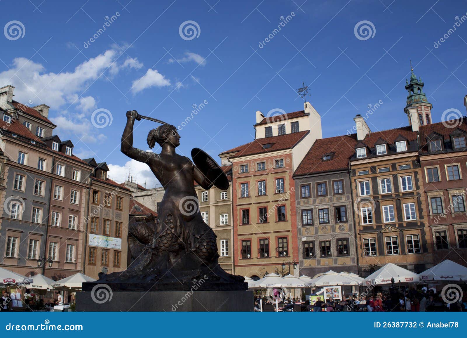 Market Square with mermaid in Warsaw