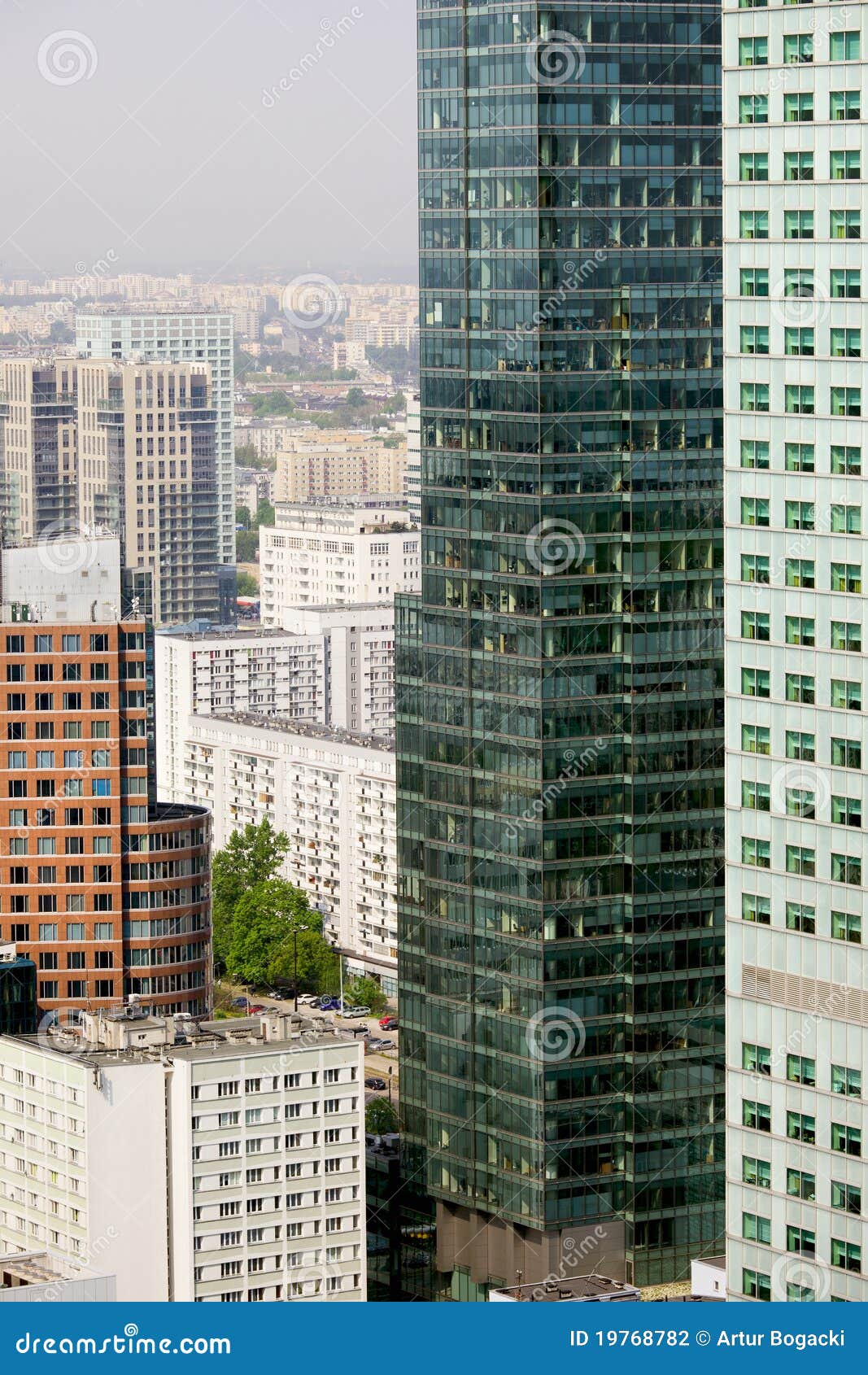 Warsaw Downtown stock photo. Image of residential, outdoor 19768782