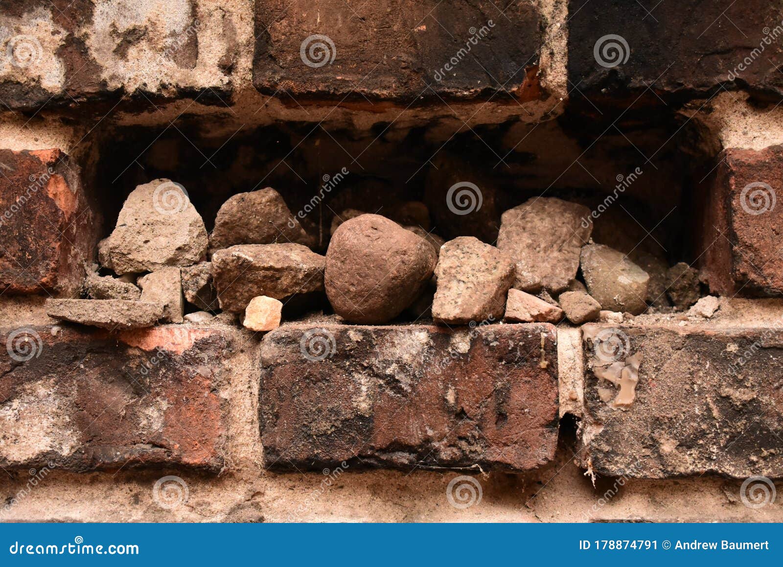 warsaw ghetto remnant wall with stones in warsaw poland