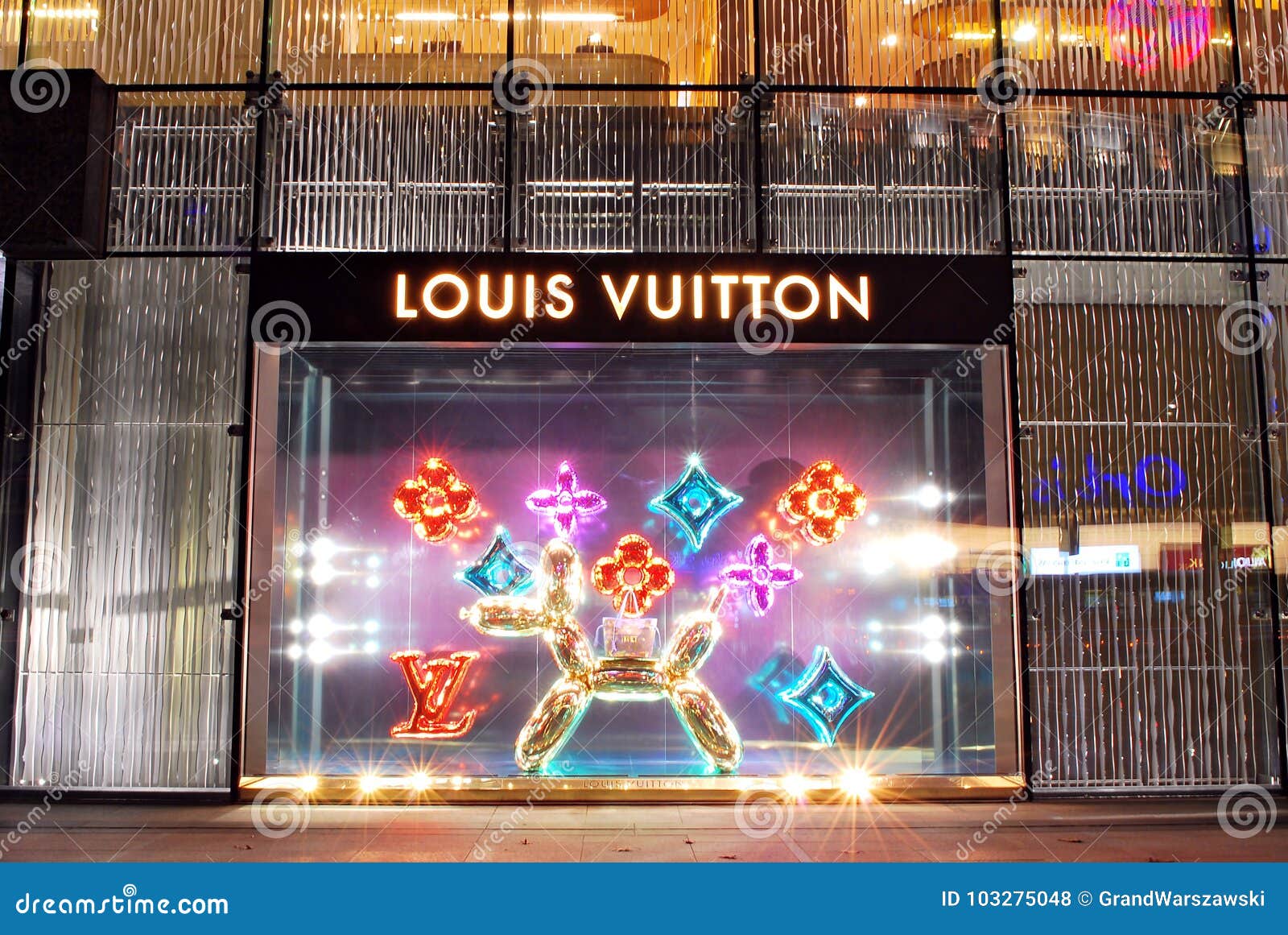 Louis Vuitton store. editorial stock photo. Image of consumer - 103275048