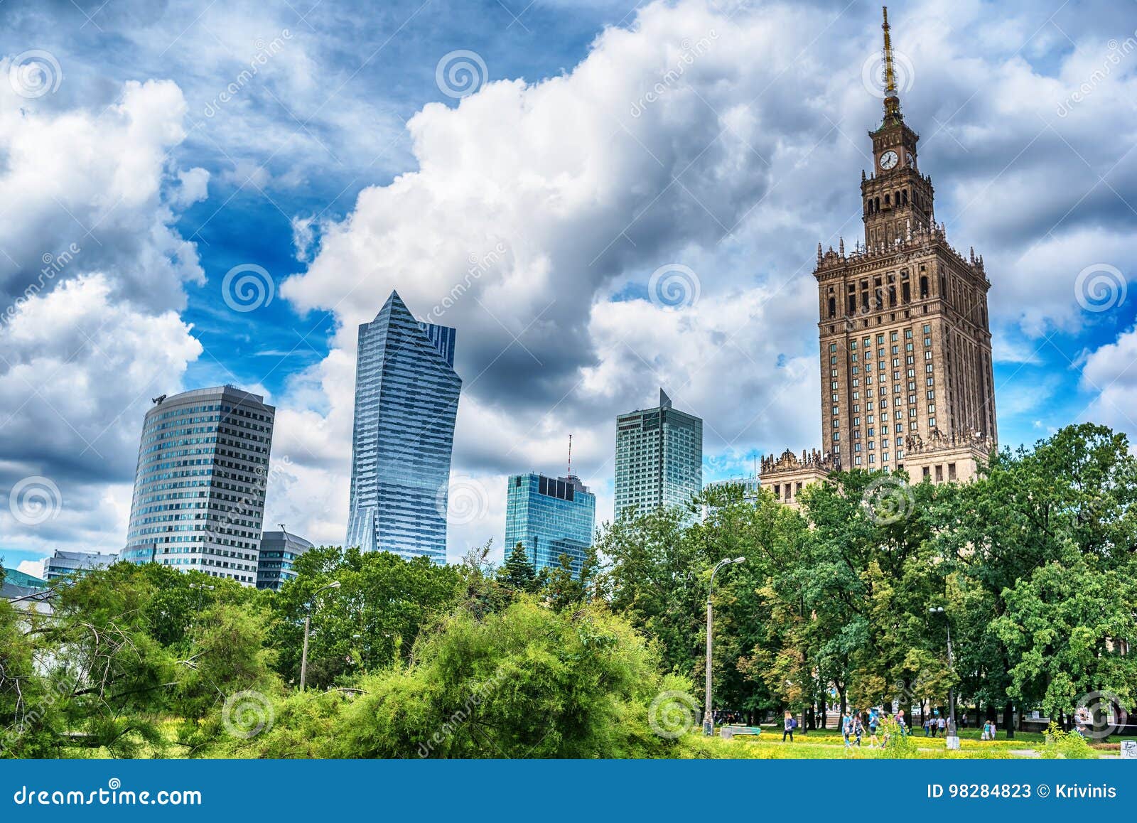 warsaw, poland: the palace of culture and science, polish palac kultury i nauki