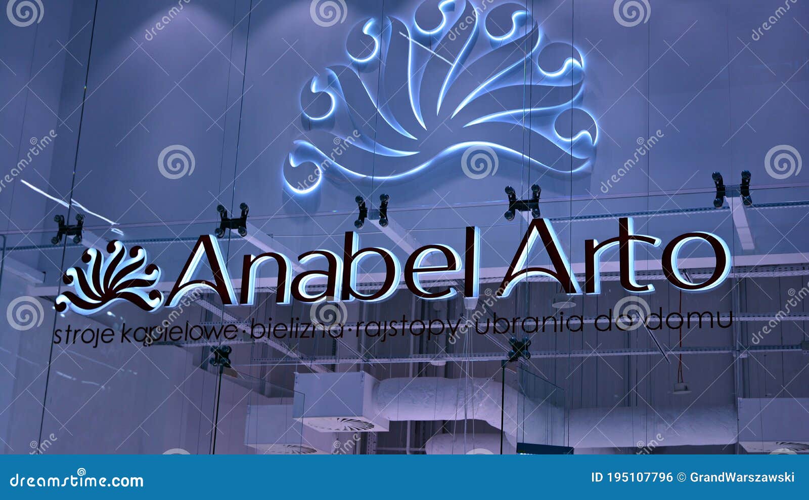 Sign Anabel Arto. Company Signboard Anabel Arto Editorial Photo - Image of  company, glass: 195107796