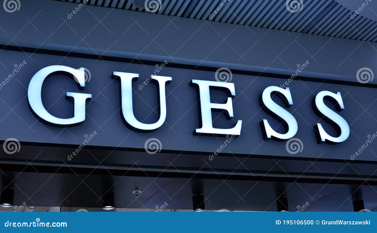 Sign Guess. Company Signboard Guess Editorial Image - Image of blank ...