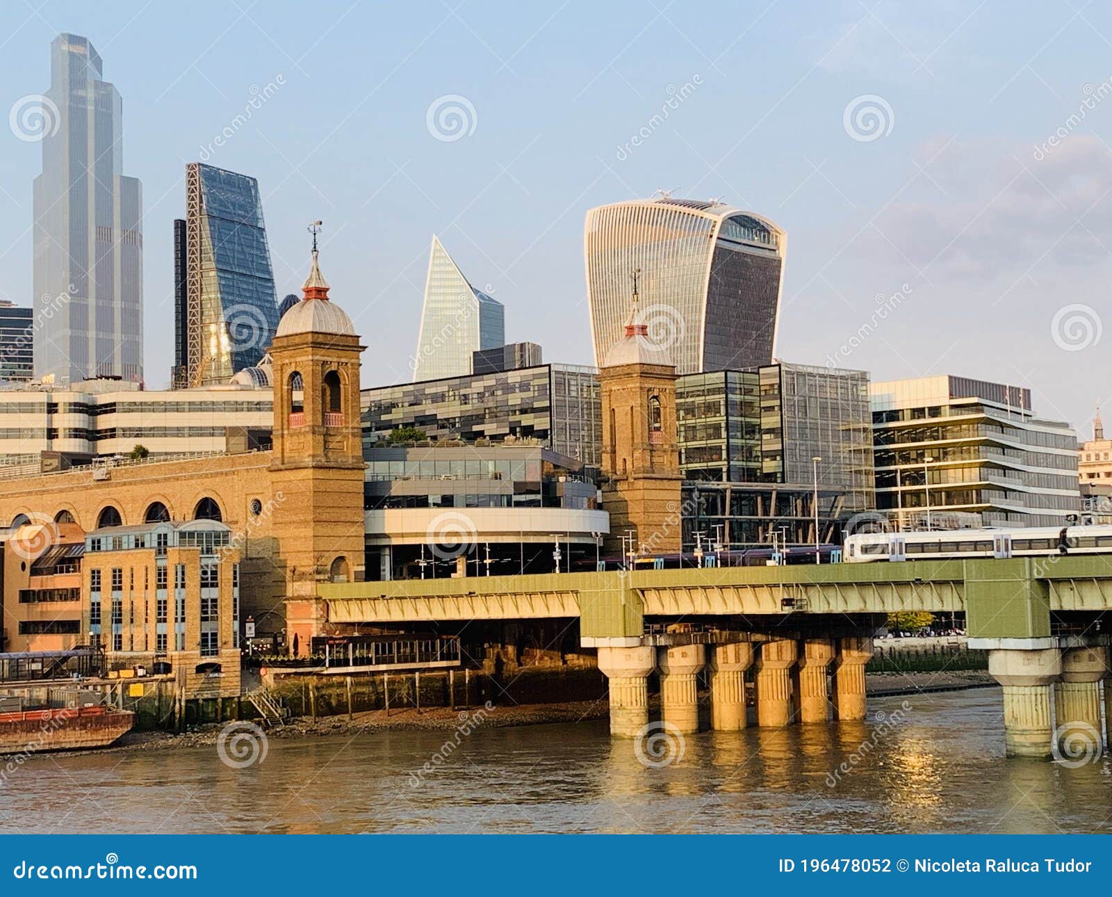 Southwark Area View of London Towers and River Thames in the Capital of ...