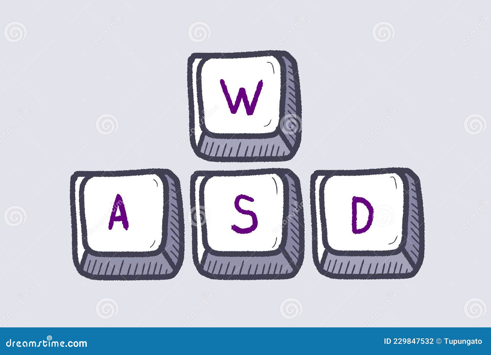 wasd gaming keys concept