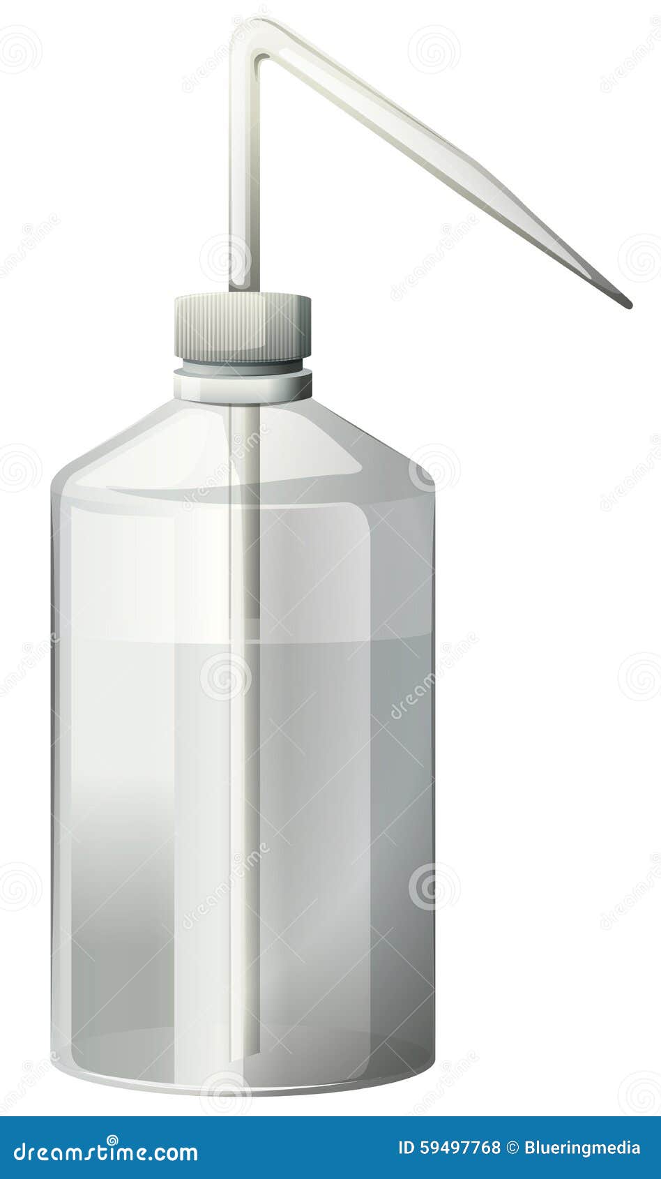 Wash Bottle with Water Inside Stock Illustration Illustration of