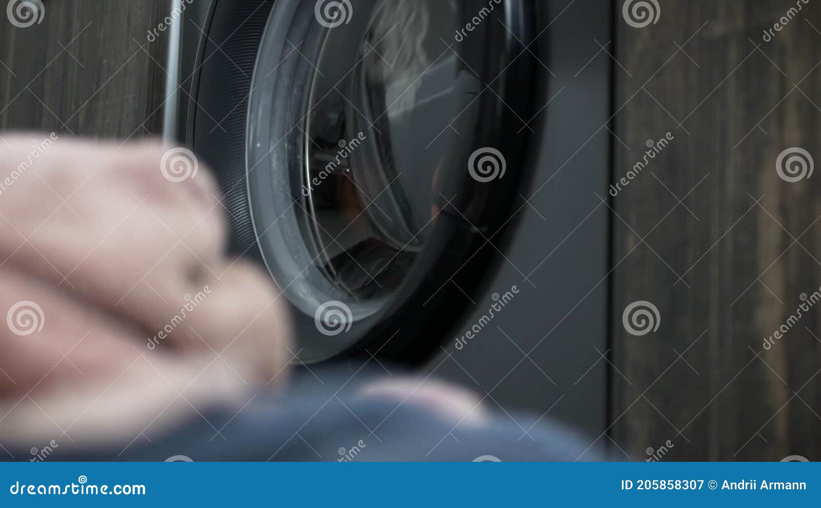 Wash Clothes in a Black Washing Machine, Wash. Stock Video Video of