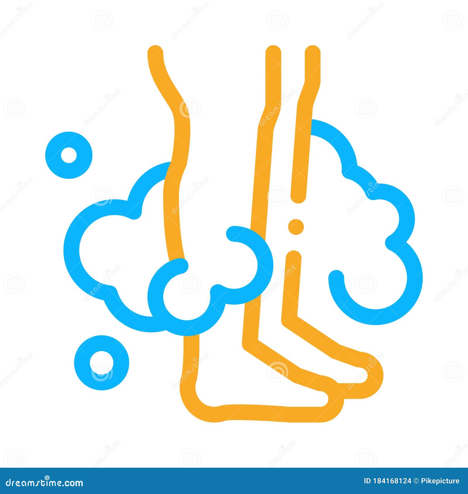 Wash Feet with Soapy Foam Icon Vector Outline Illustration Stock Vector ...