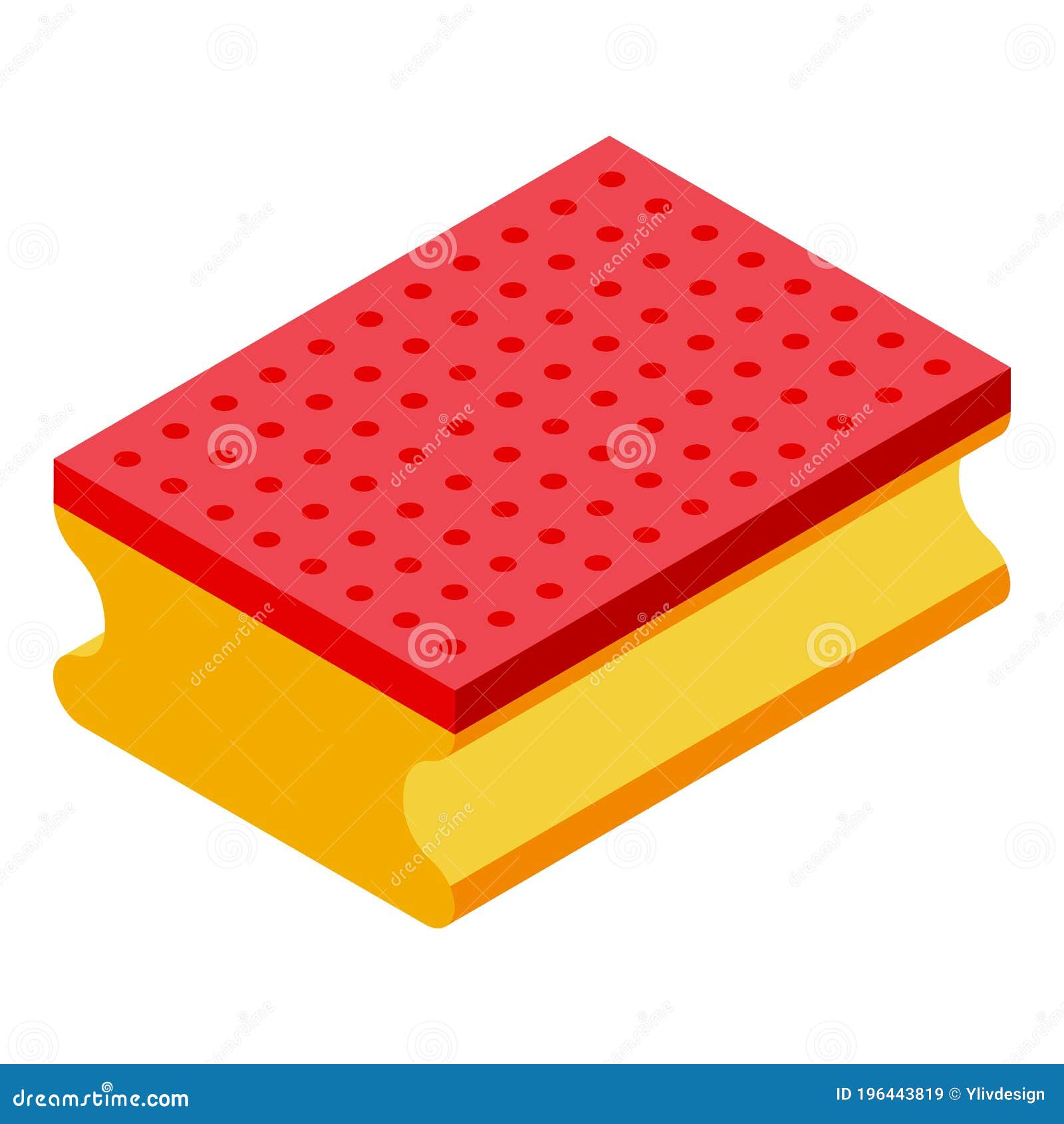 Washcloth Sponge Icon, Isometric Style Stock Vector Illustration of
