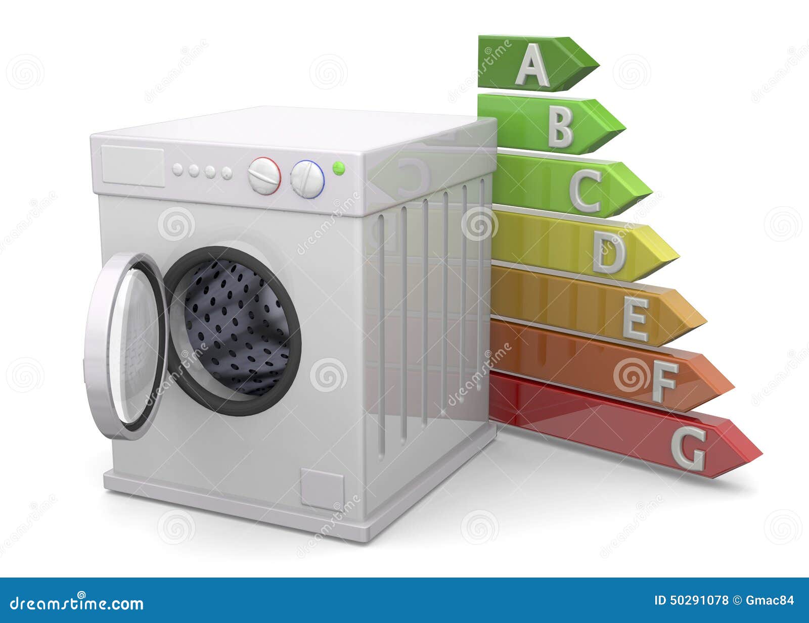 Washer and Energy Saving Concept 3D Stock Illustration Illustration of technology, clean