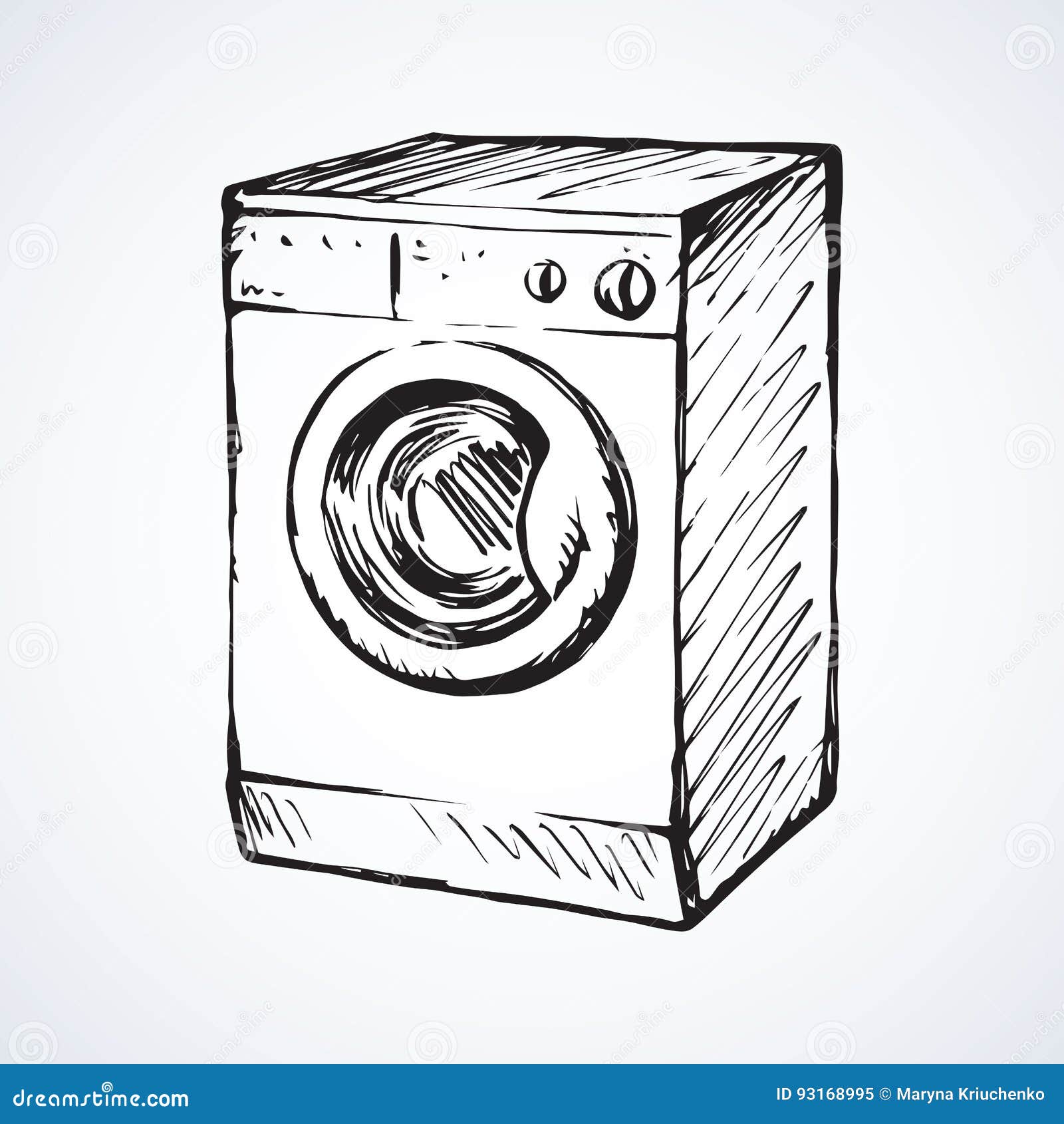 Washer Vector Drawing Stock Vector Illustration Of Domestic 93168995
