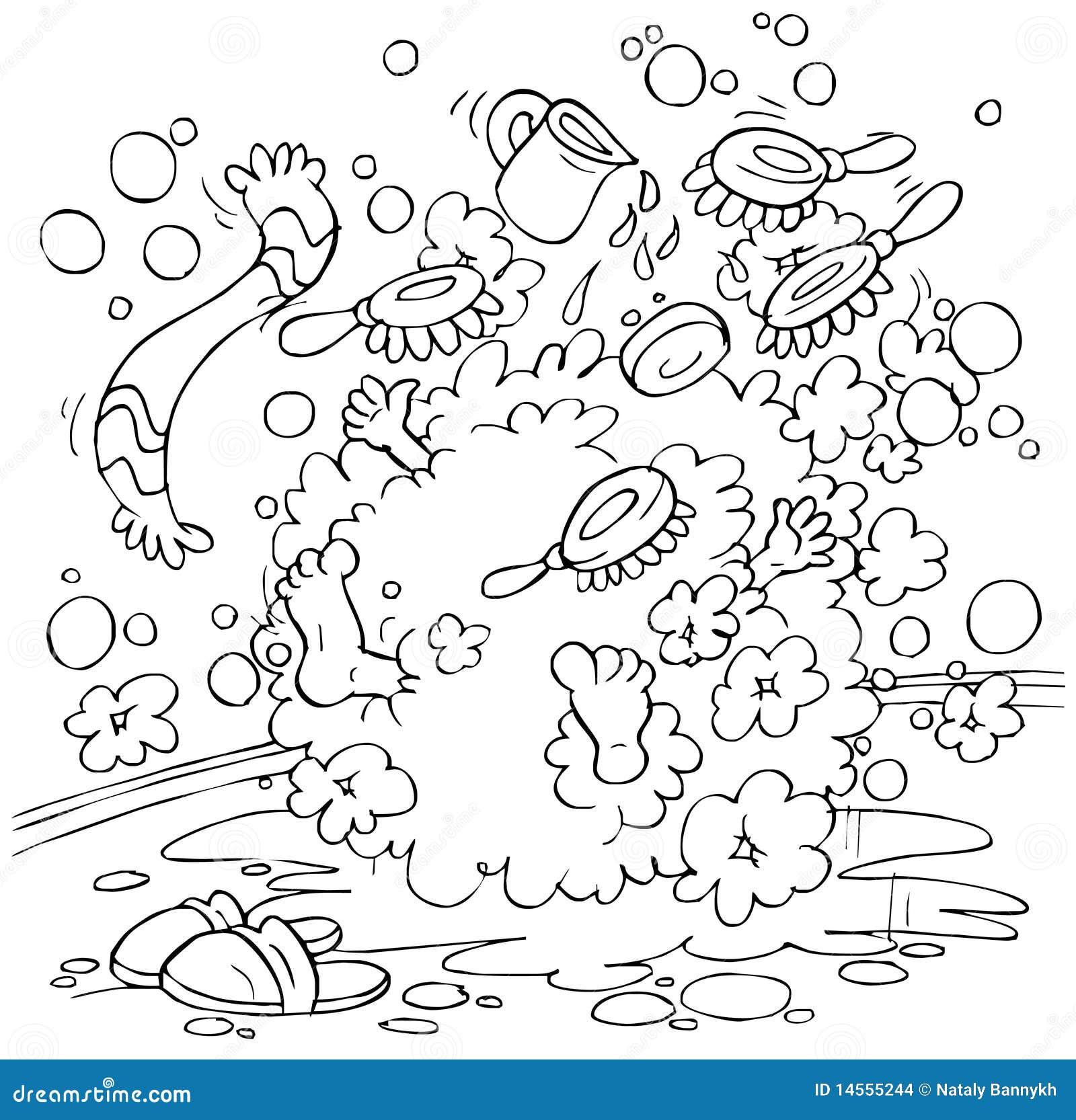 Washing stock illustration. Illustration of wash, outlined - 14555244