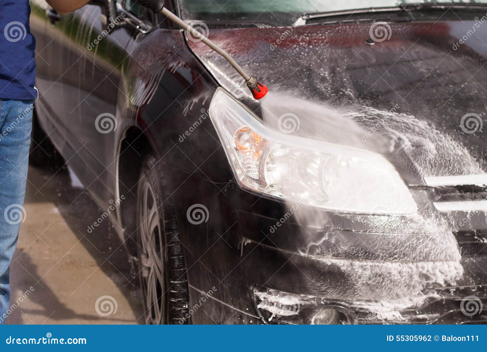 Washing a Car with Pressure Washer Stock Photo Image of valeting