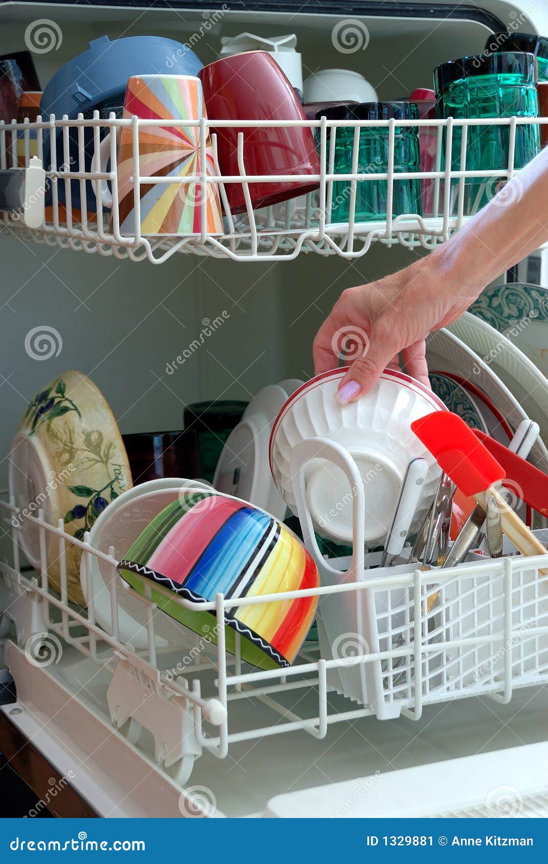 washing dishes