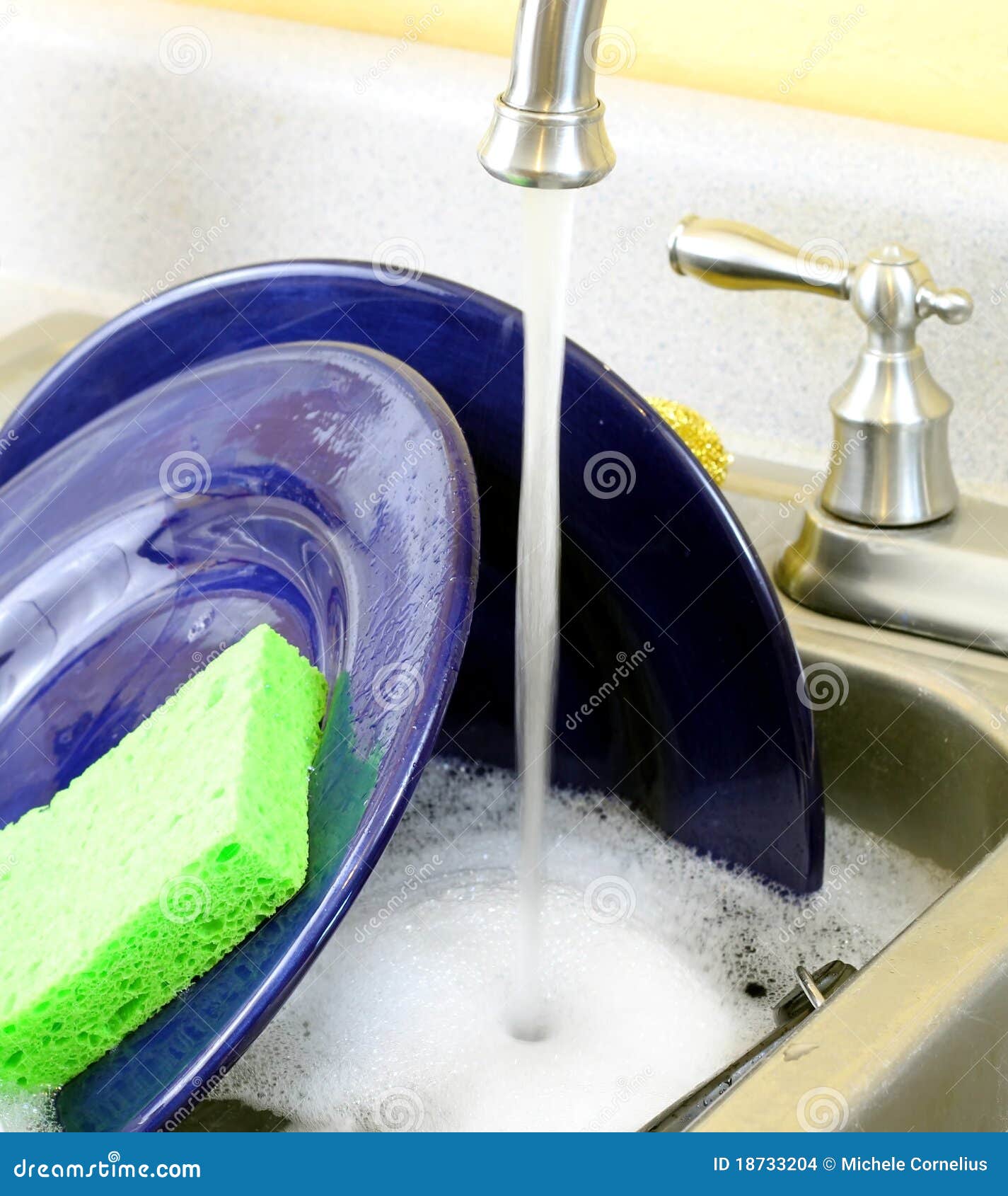 Washing dishes stock photo. Image of plates, sponge, cooking 18733204