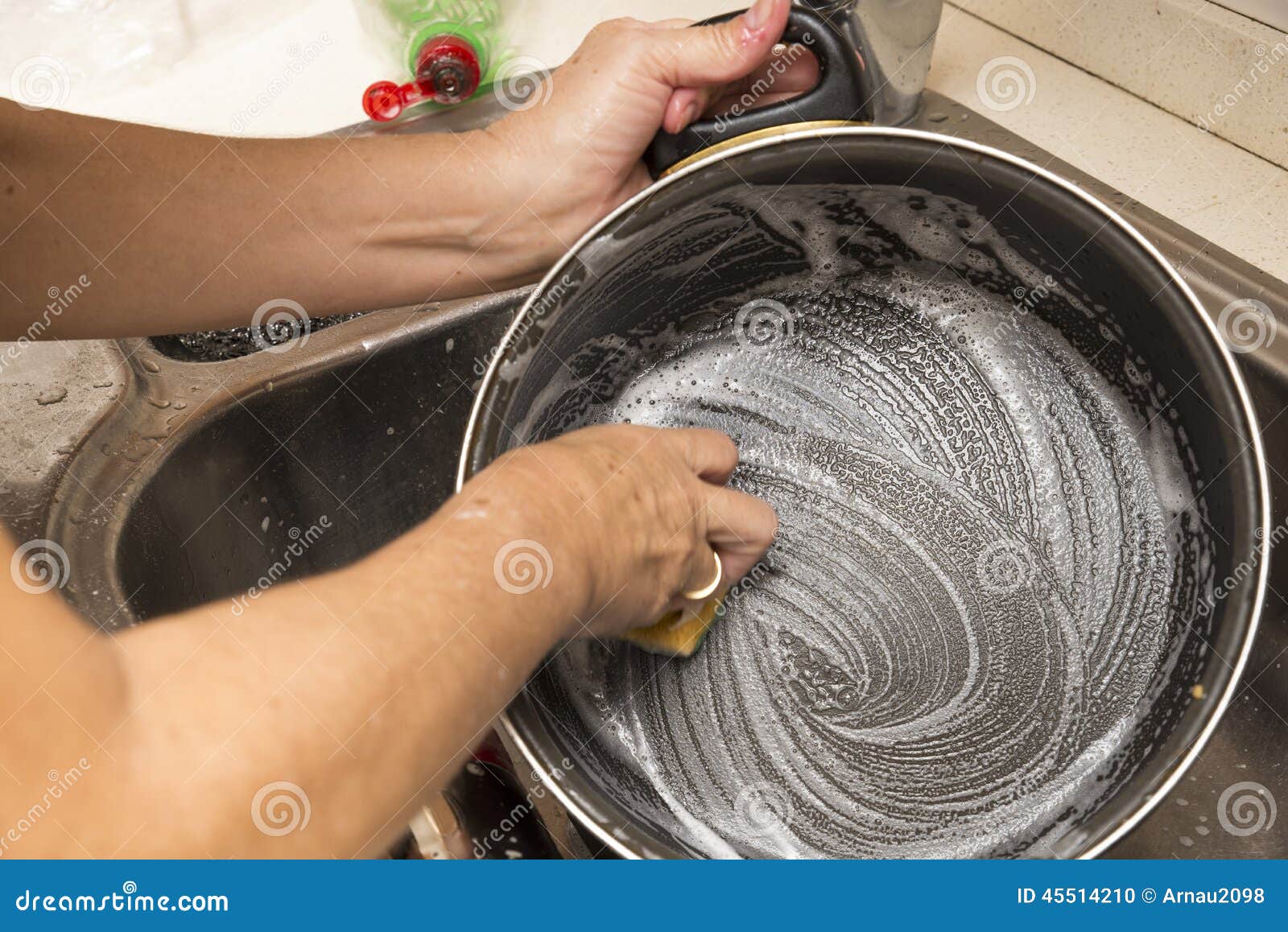 Washing dishes stock photo. Image of detail, white, cleaning - 45514210