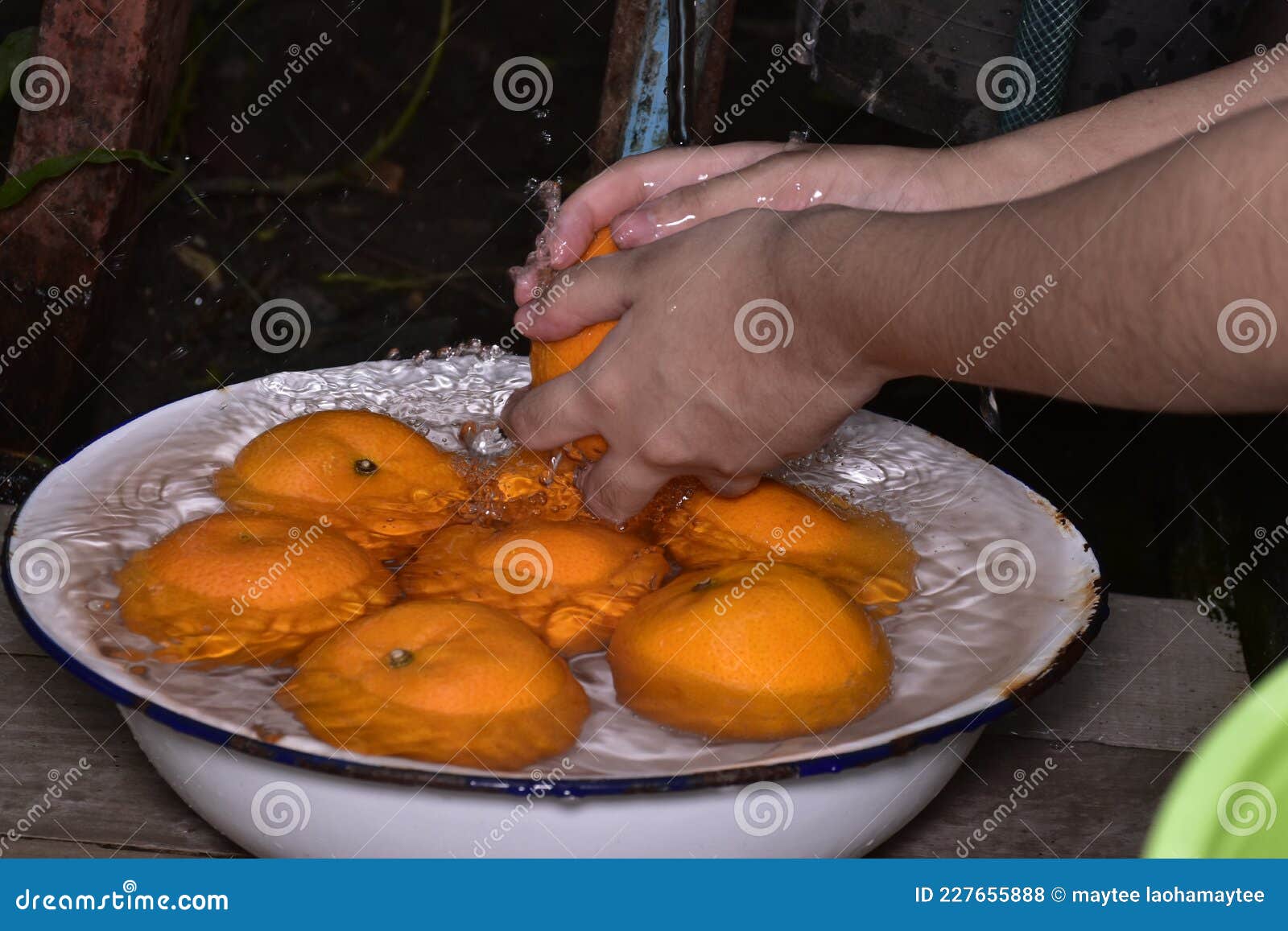 Washing the Fruit before Eat . Stock Photo Image of health, washing