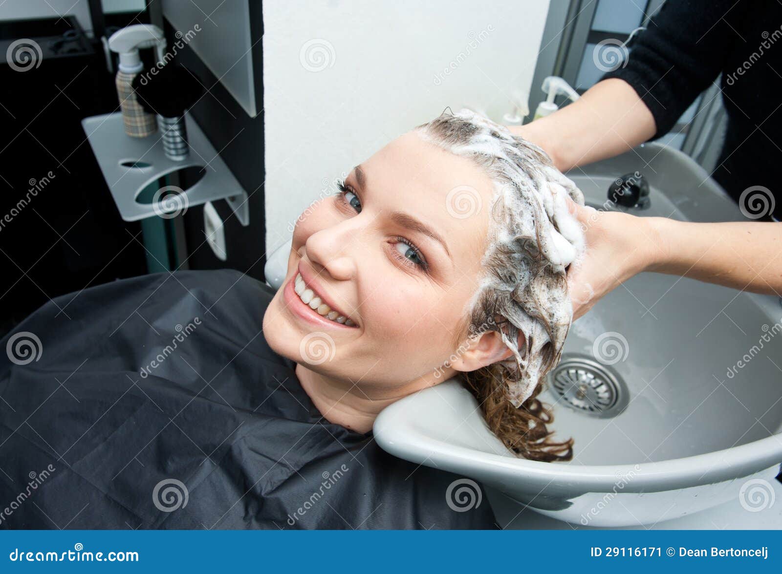 Washing Hair In Salon Stock Image Image Of Product Expression