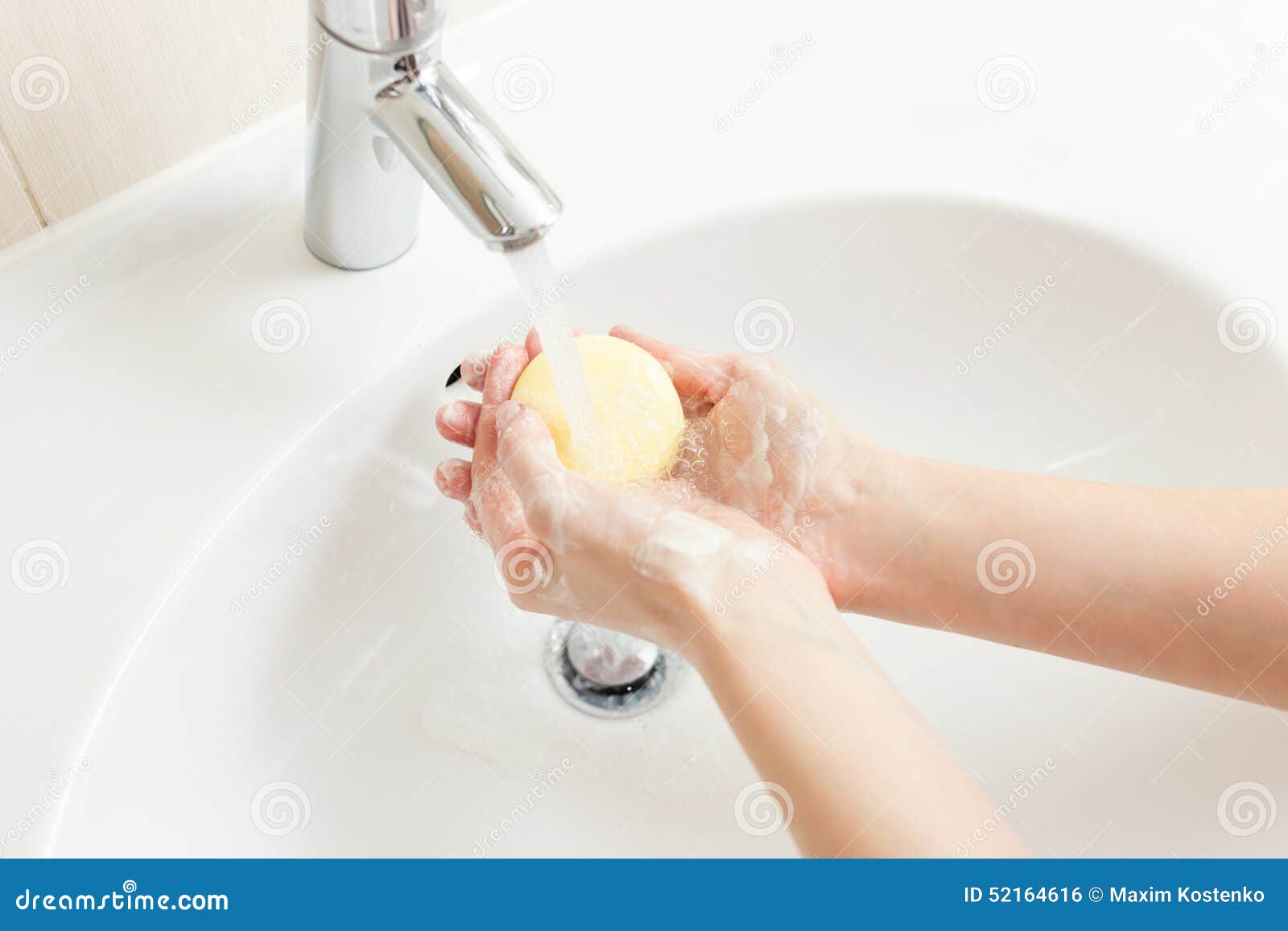 Washing of Hands in Bathroom Stock Photo Image of healthy, healthcare