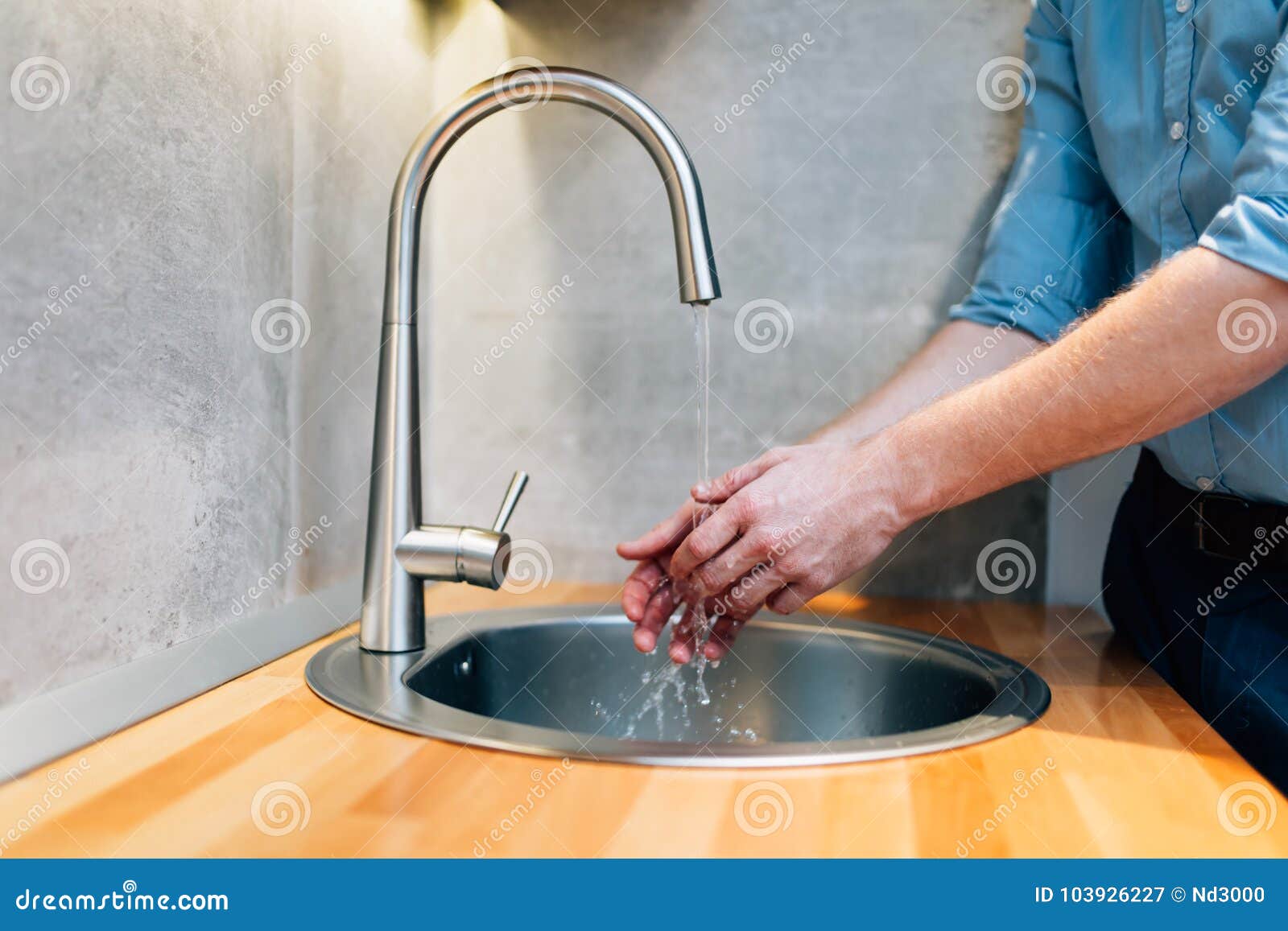 Washing Hands Keeps Bacteria Away Stock Image Image of person