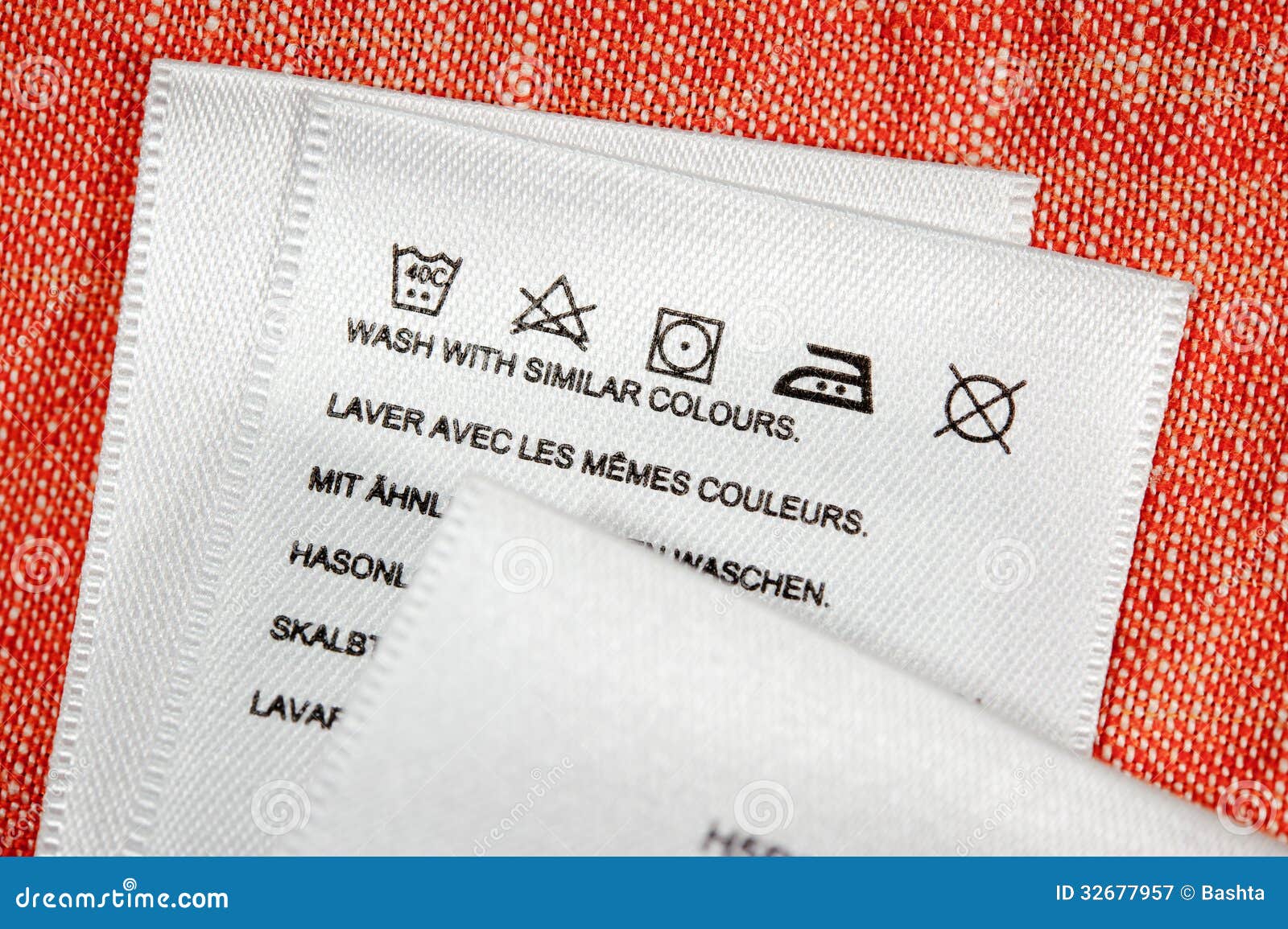 Washing Instructions. Royalty Free Stock Photography - Image: 32677957