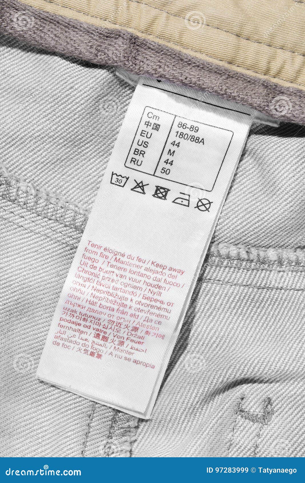 Washing instructions label stock image. Image of industry - 97283999
