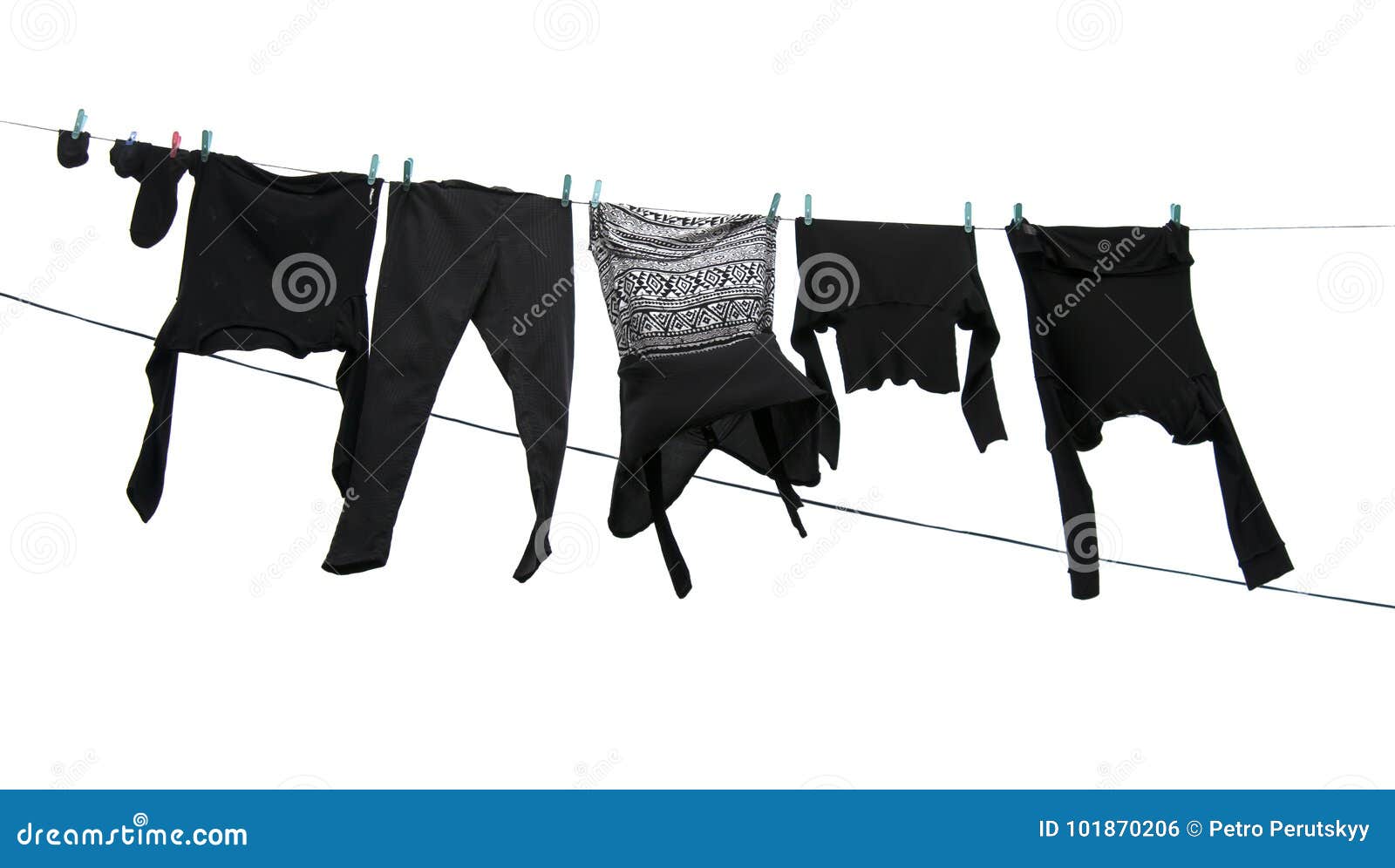 Washing line stock photo. Image of summer, laundry, shirt - 101870206