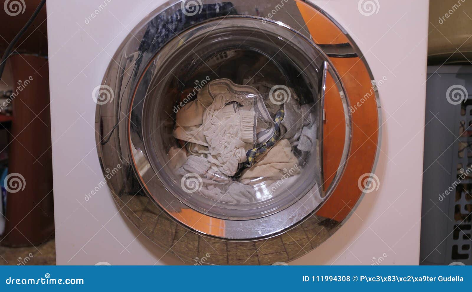 Washing machine spinning stock footage. Video of turning 111994308