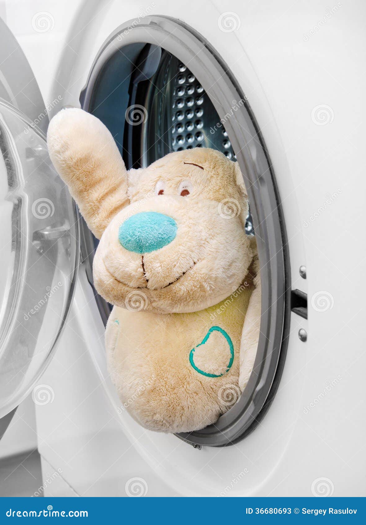 Washing machine stock image. Image of gentle, bear, children 36680693