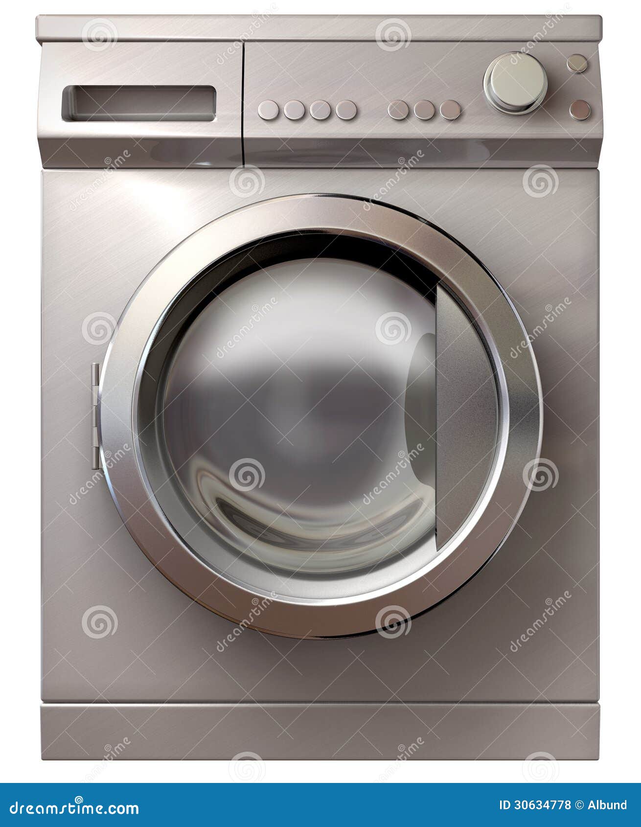 Washing Machine Front View stock illustration. Illustration of brushed