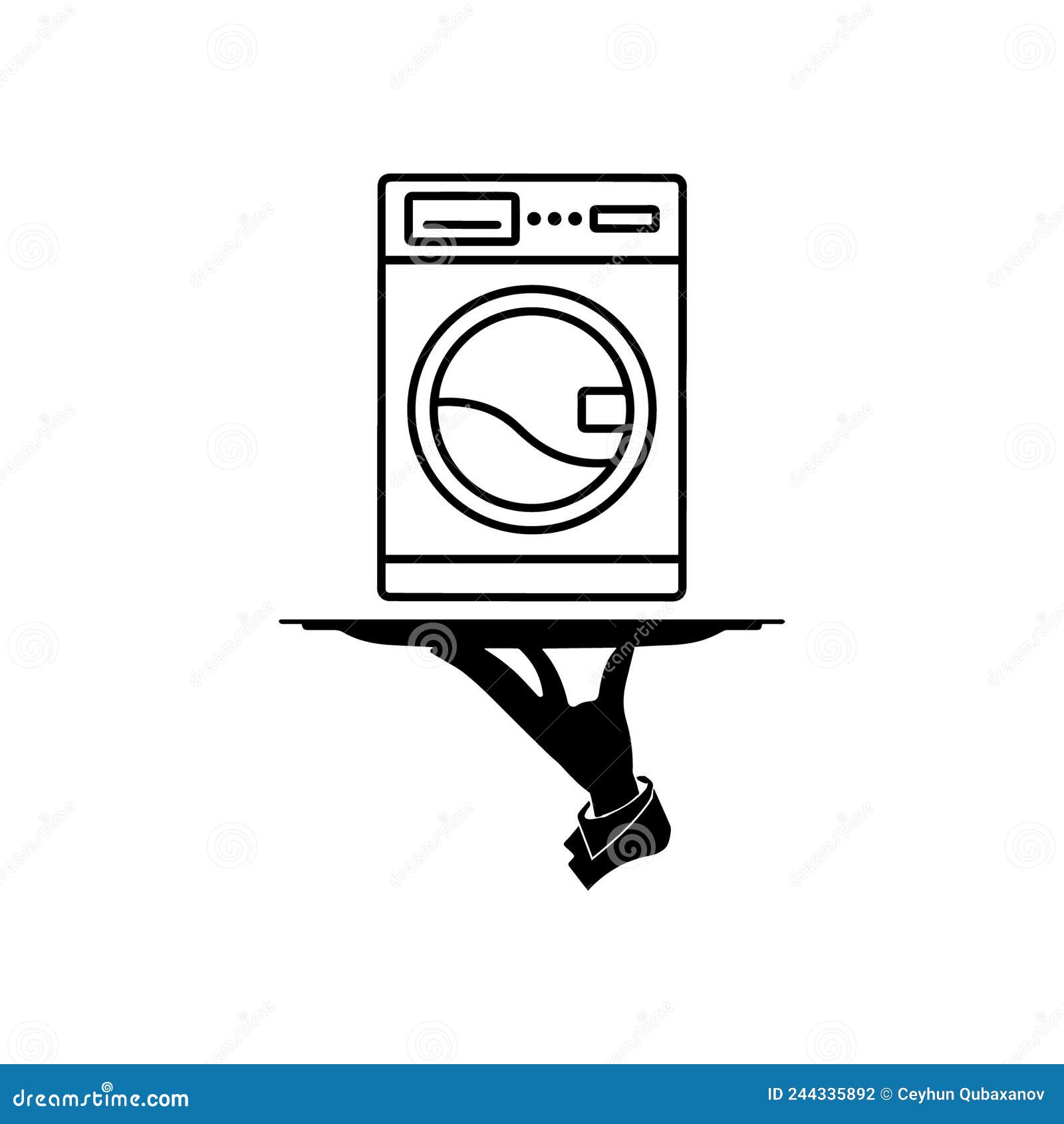 Washing Machine Logo Icon Vector Stock Vector Illustration of system