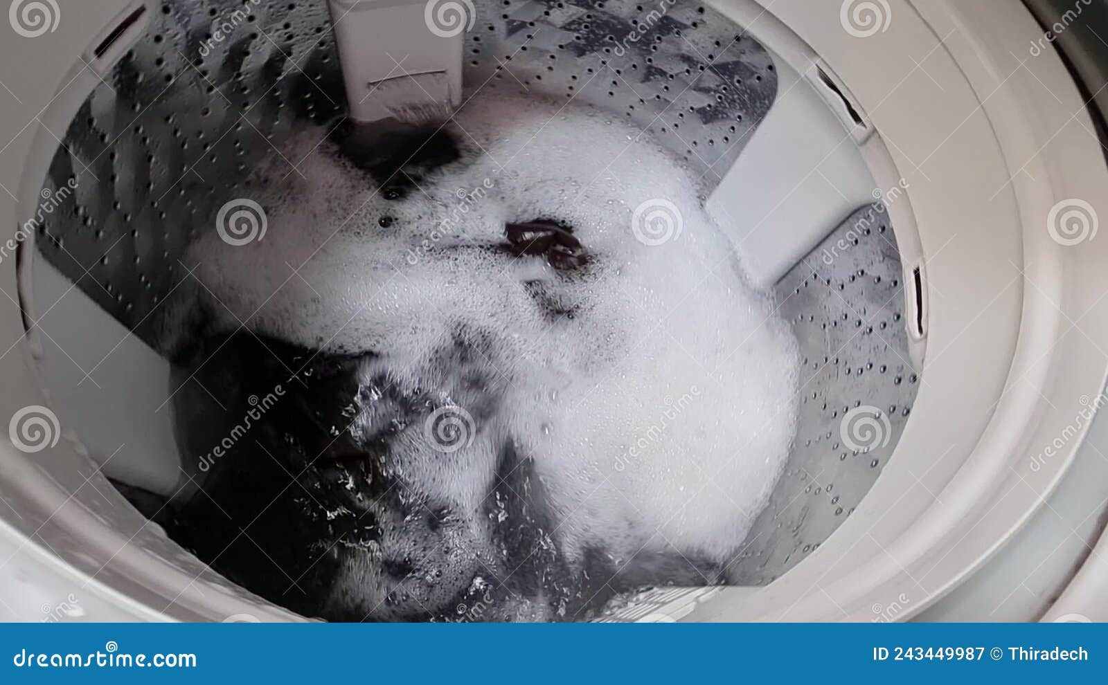 The Washing Machine is Spinning and Working. Stock Video Video of