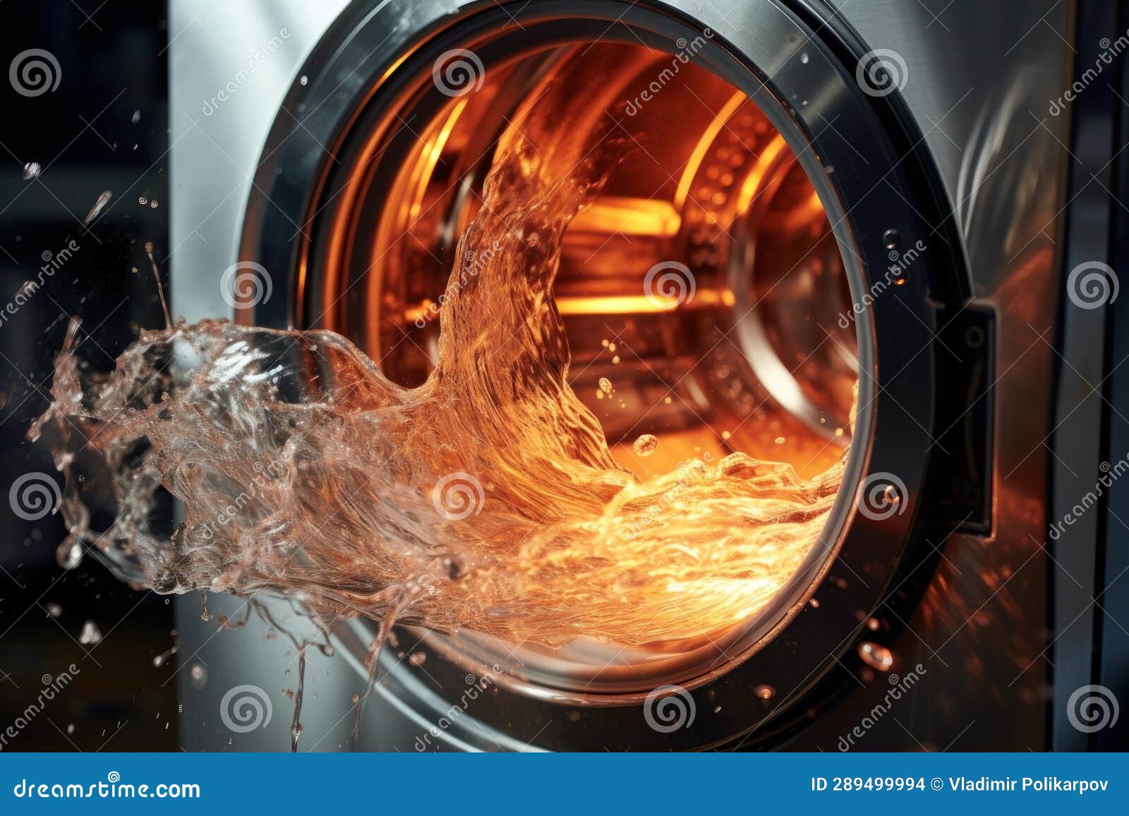 Washing Machine with Splashing Water Stock Photo Image of pattern