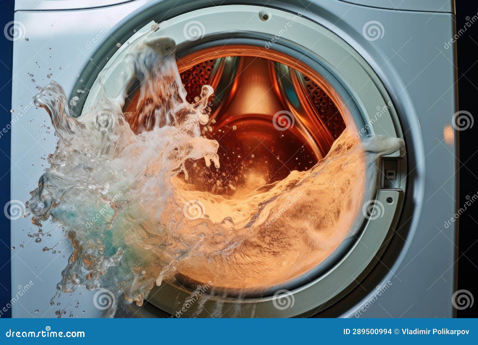 Washing Machine with Splashing Water Stock Photo Image of motion