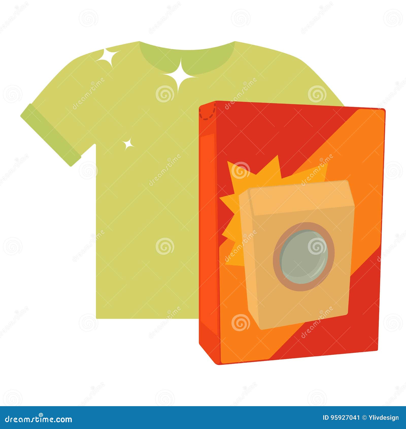 Washing Powder for Colored Things Icon, Cartoon Stock Vector