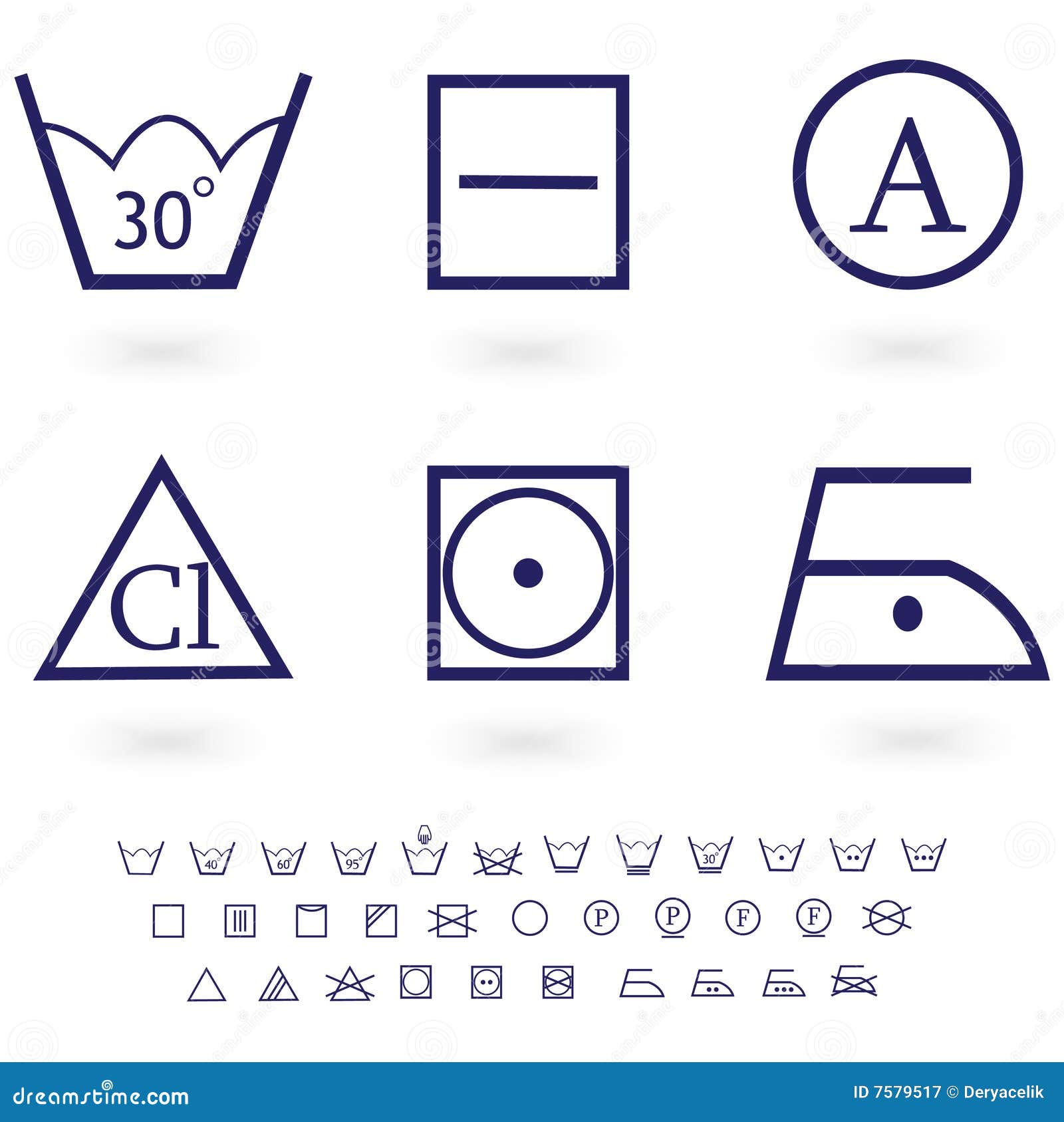 Washing signs icon set stock vector. Illustration of detergent 7579517
