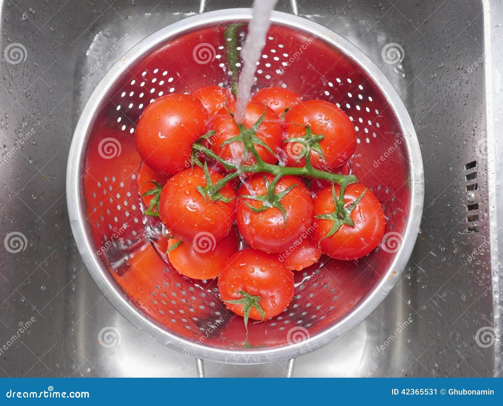 Washing tomatoes stock image. Image of fresh, salad, motion 42365531