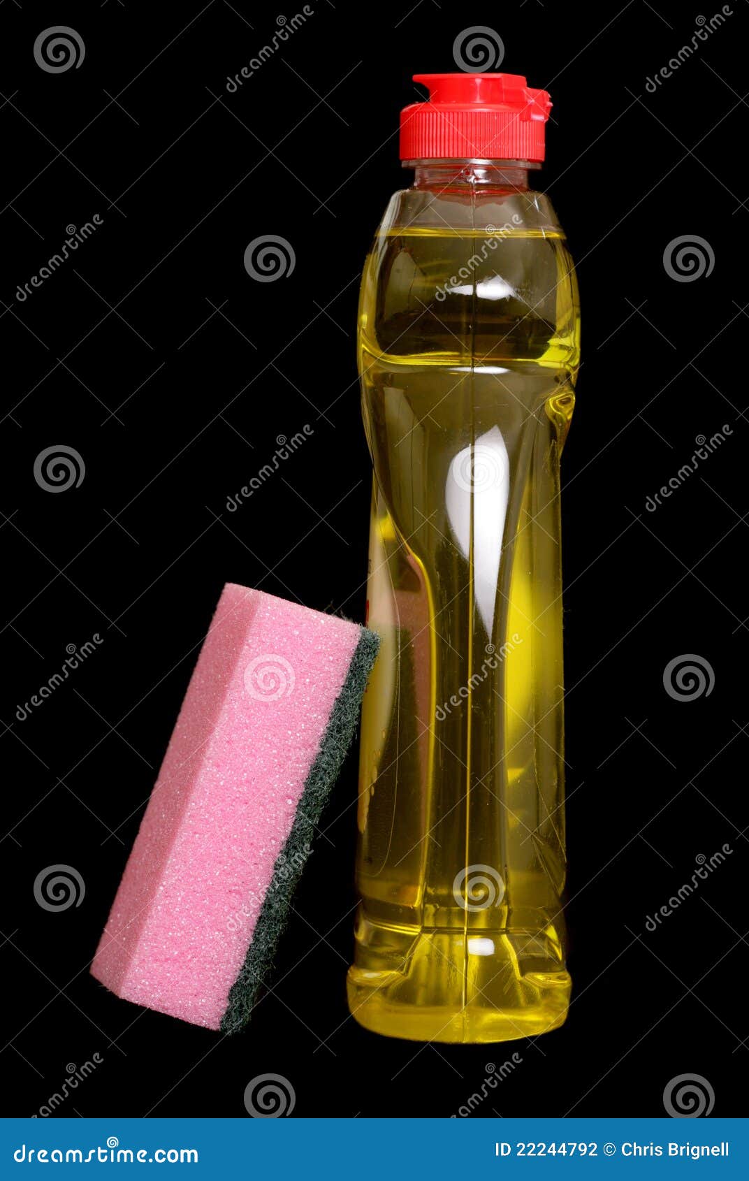 Washing up liquid stock photo. Image of scourer, pink 22244792