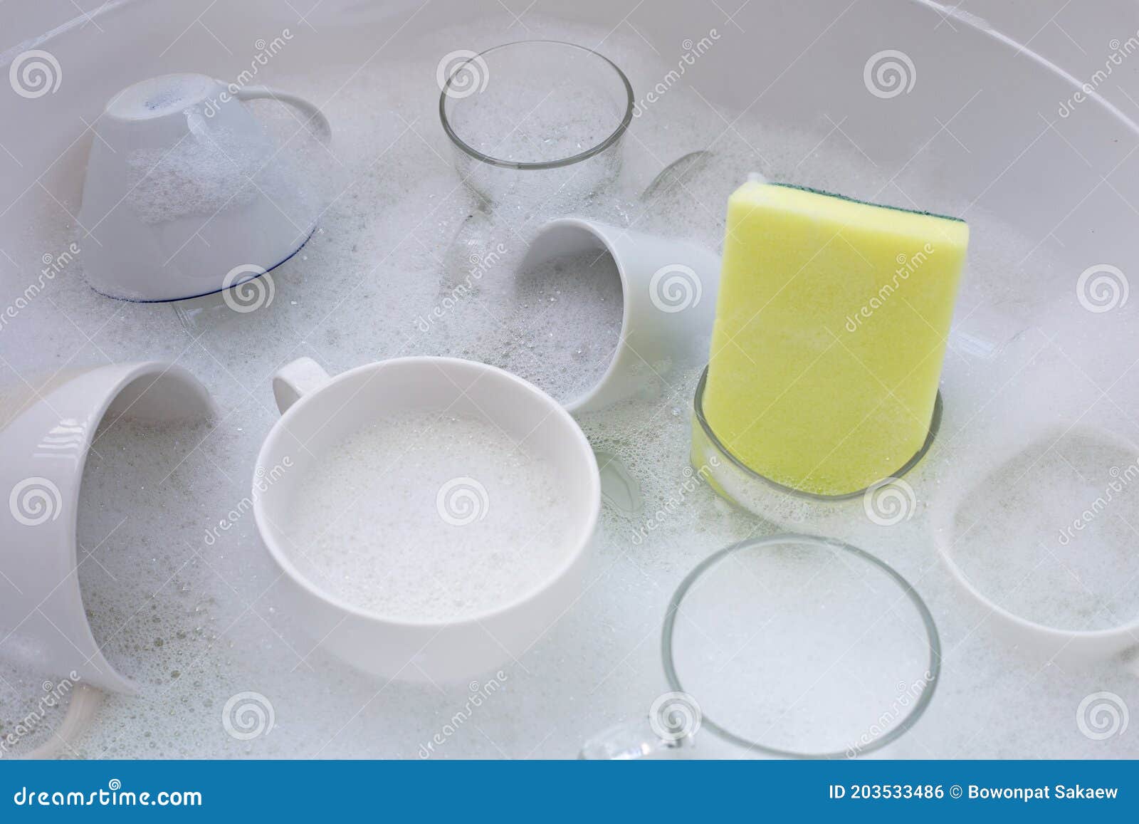 Washing Used Drinking Glasses and Cups Stock Photo Image of finished