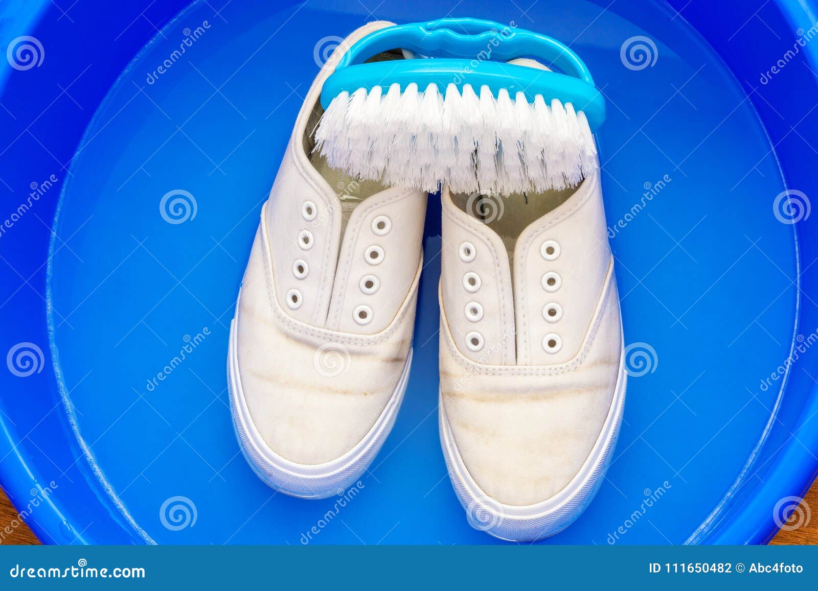 Washing white trainers stock photo. Image of clean, white - 111650482
