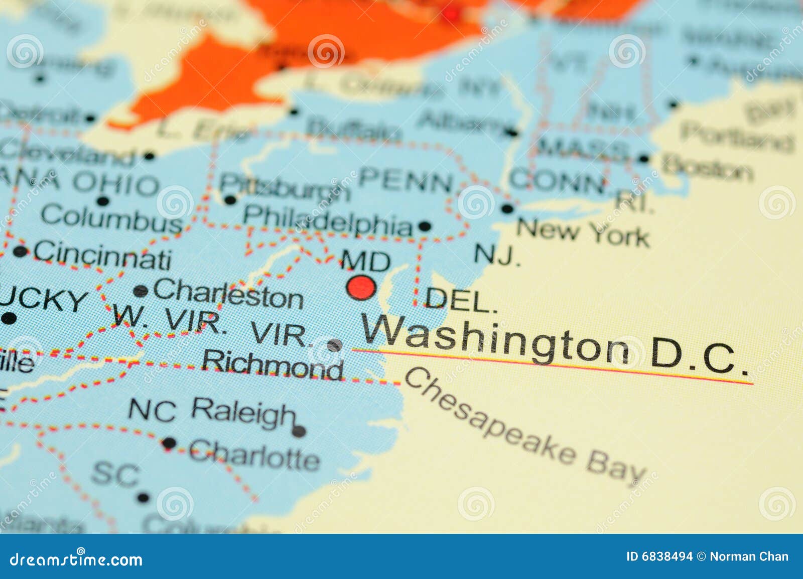 washington dc on map Washington D C On Map Stock Photo Image Of World Country 6838494