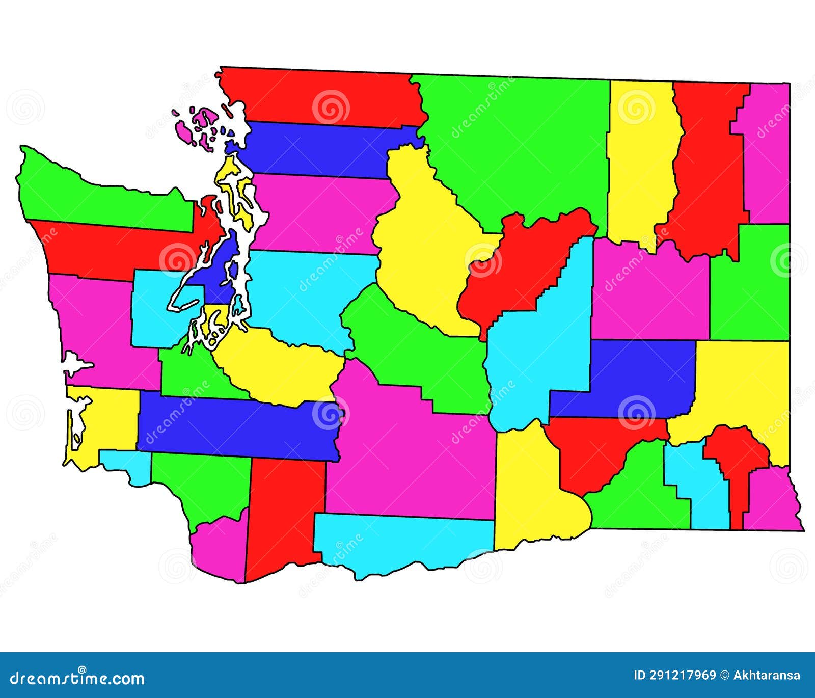 Washington DC Administrative Map. Counties Map Of Washington Dc With