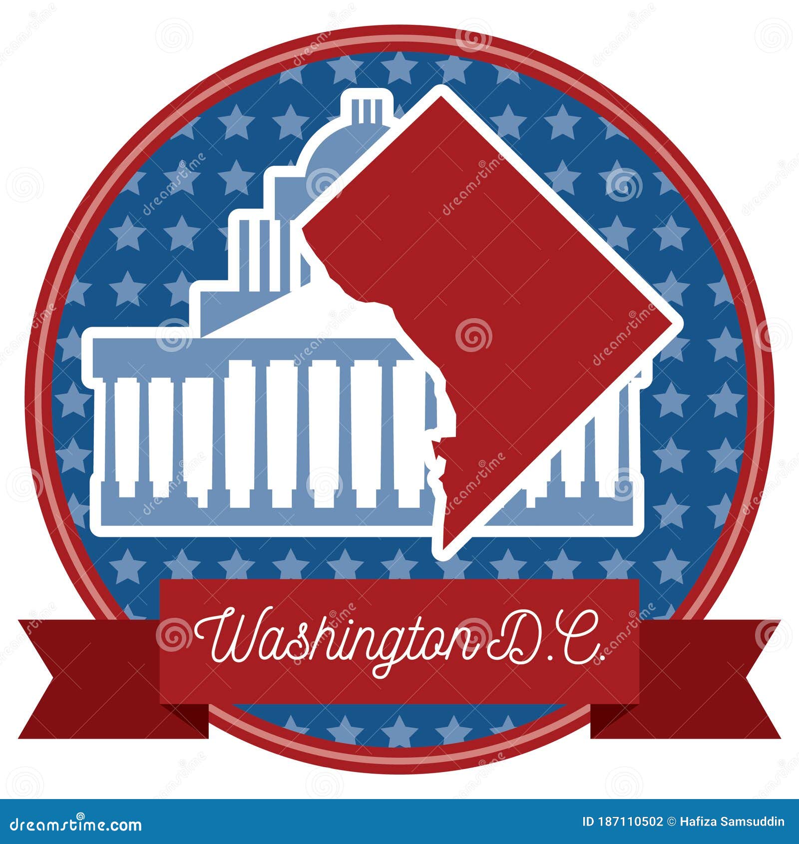 Washington Dc State. Vector Illustration Decorative Design Stock Vector
