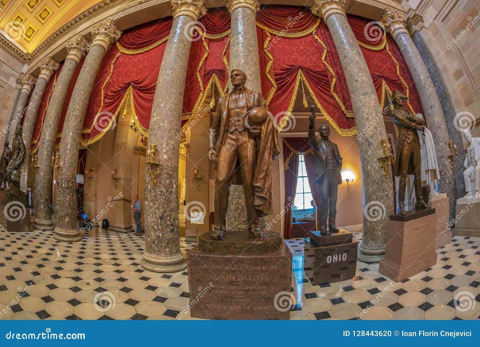 Interior Of Statuary Hall In The Us Capitol Building